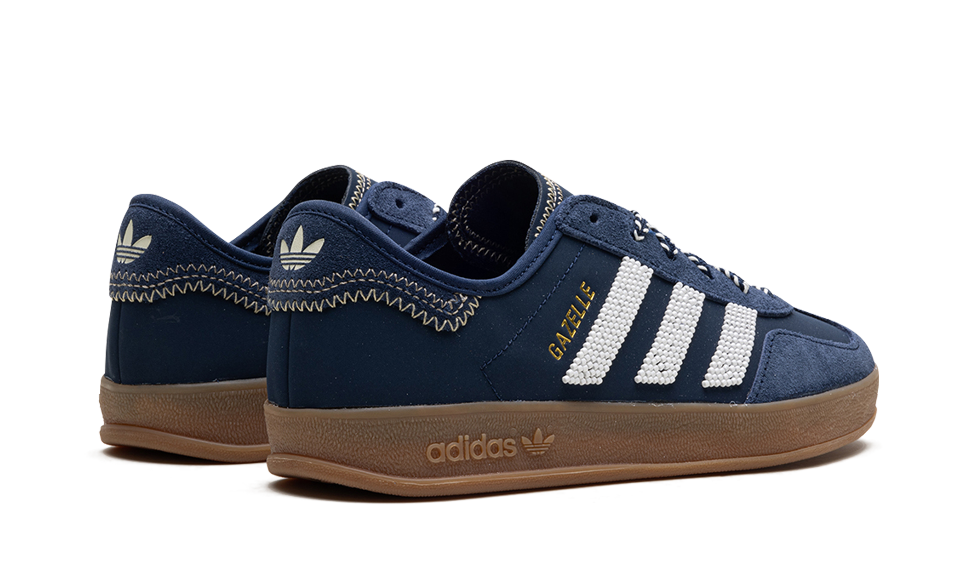 adidas gazelle indoor clot by edison chen collegiate navy+IH3725+diagnol right behind view