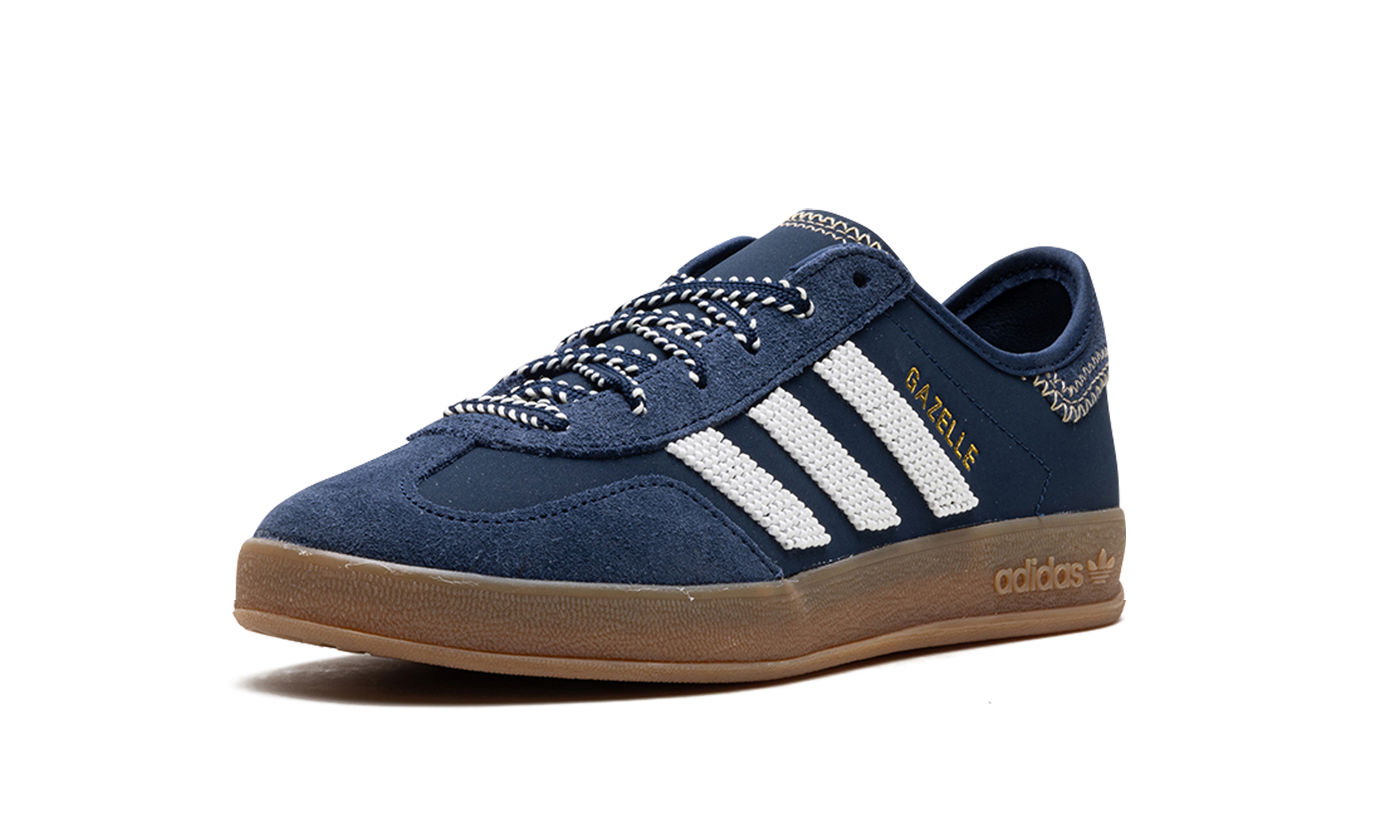 adidas gazelle indoor clot by edison chen collegiate navy+IH3725+left diagnol single view