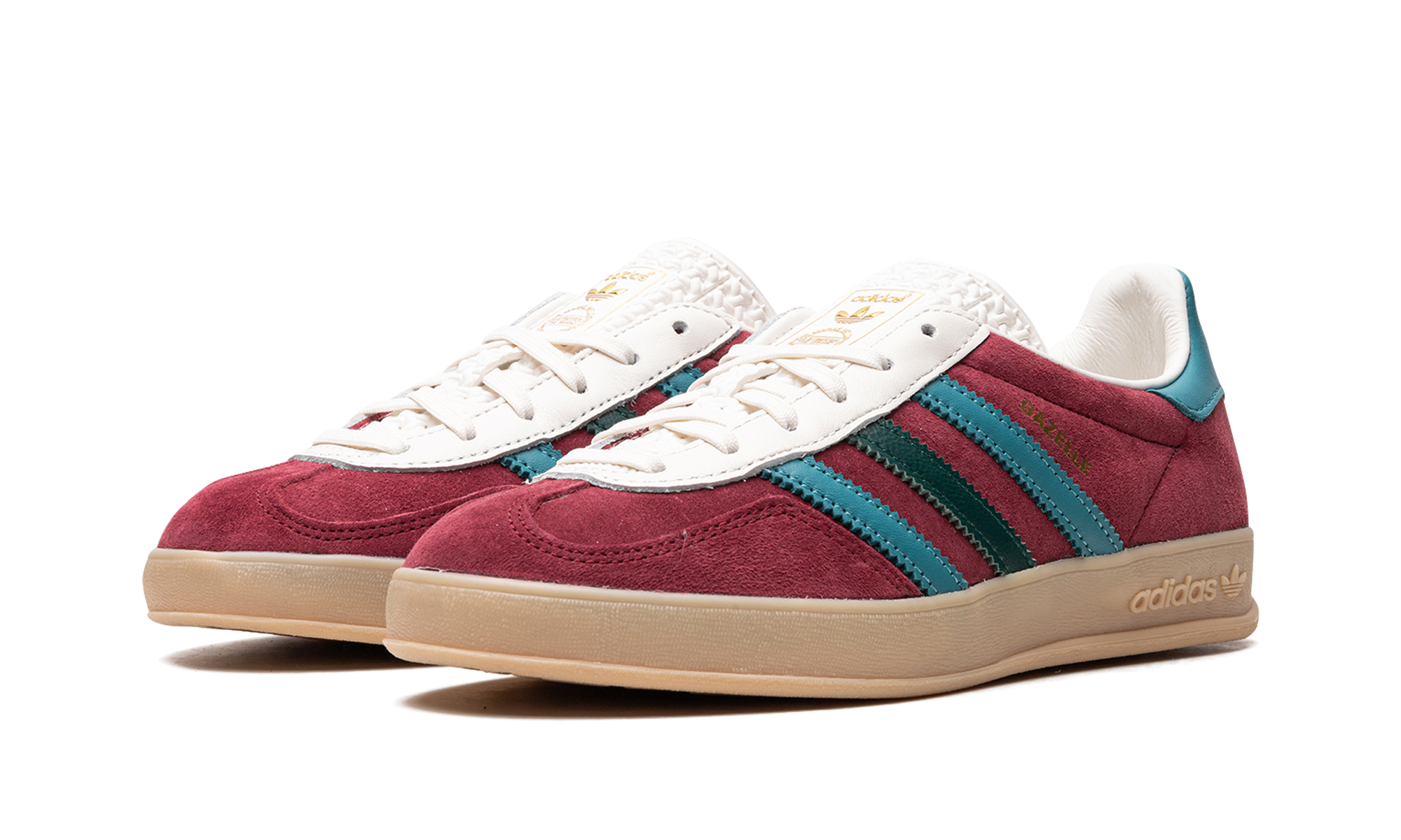 adidas gazelle indoor collegiate burgundy arctic fusion+IG4996+diagnol left view