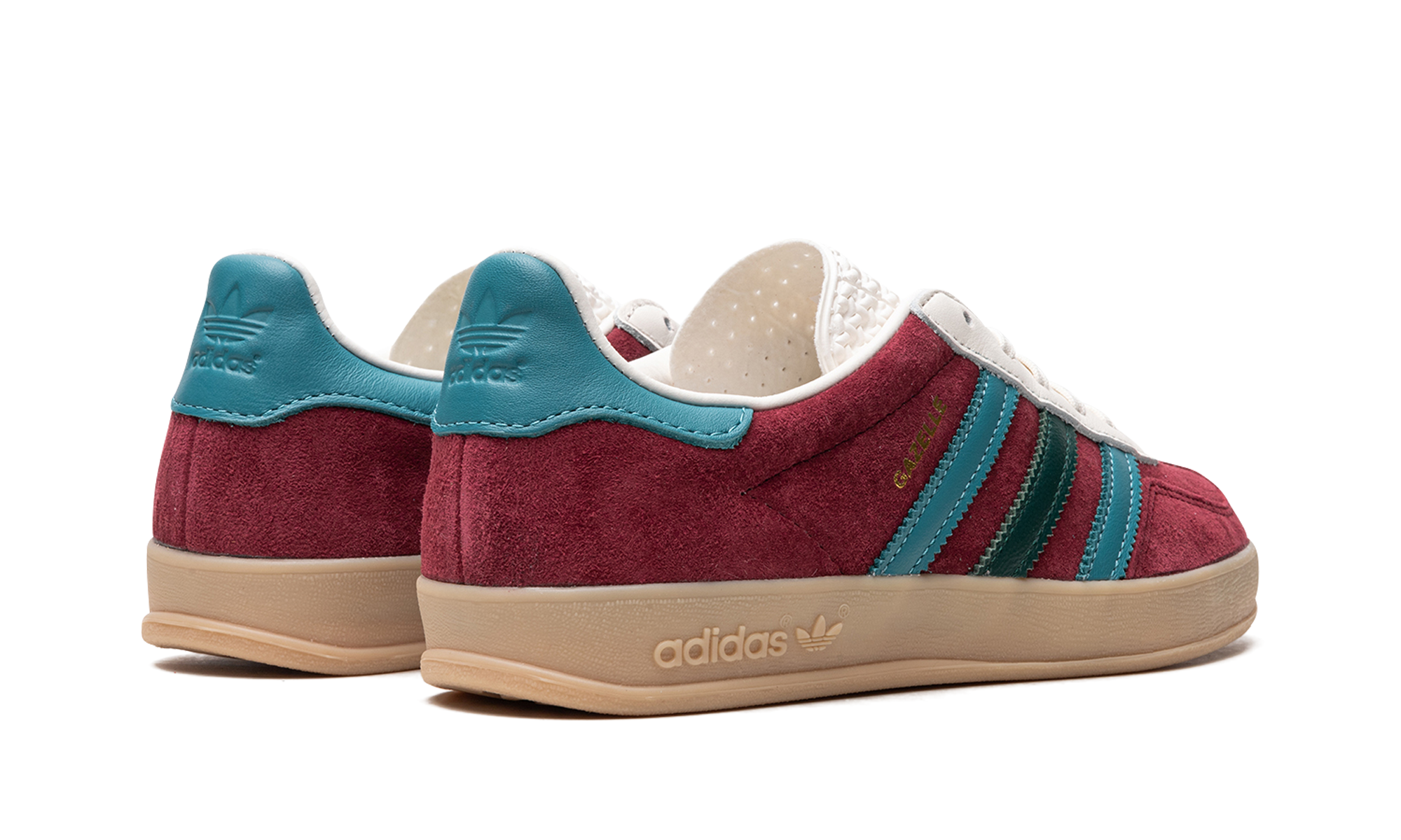 adidas gazelle indoor collegiate burgundy arctic fusion+IG4996+diagnol right behind view