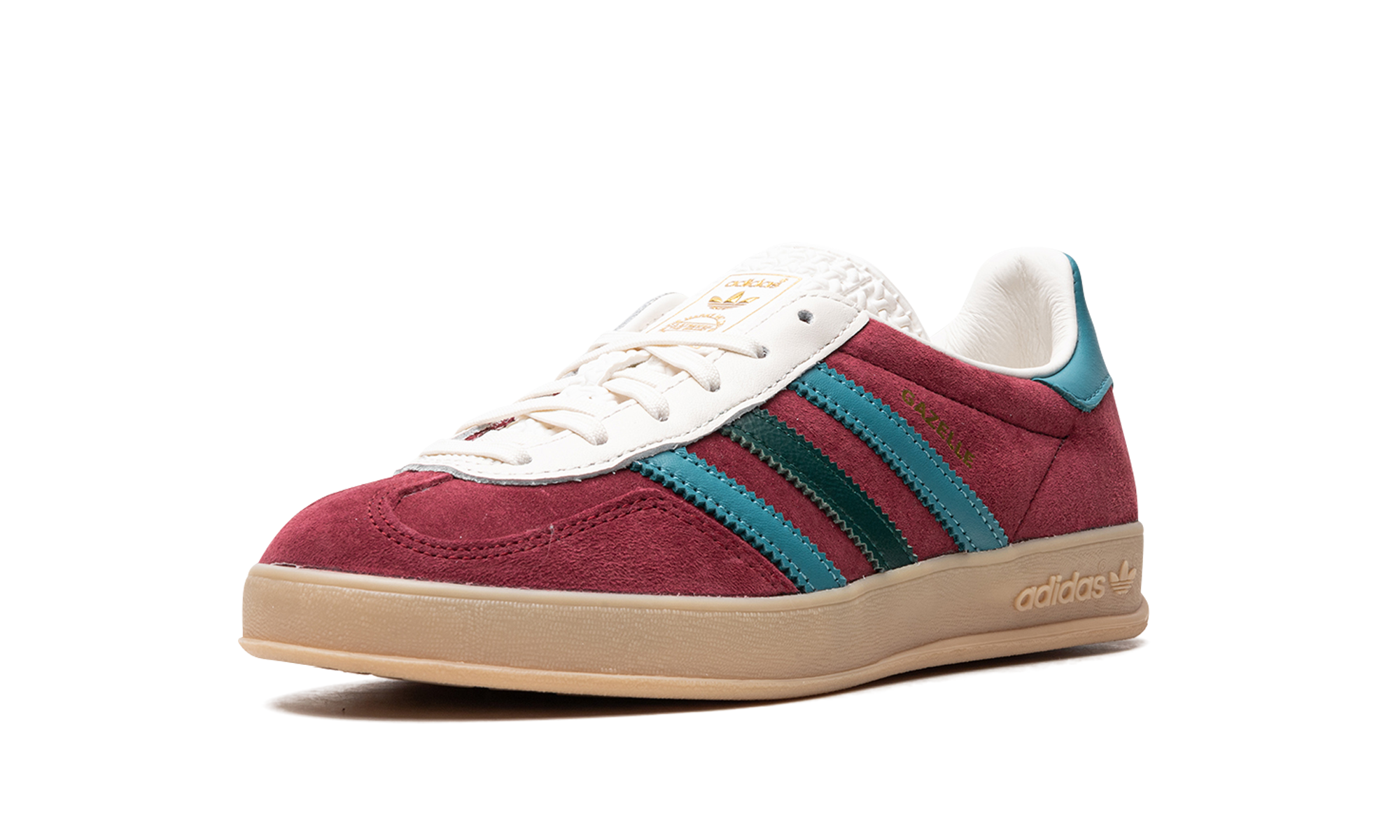 adidas gazelle indoor collegiate burgundy arctic fusion+IG4996+left diagnol single view
