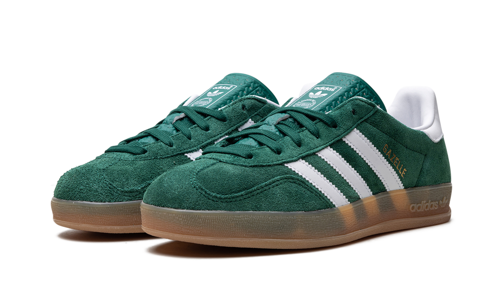 adidas gazelle indoor collegiate green cloud white gum+JI2062+diagnol left view