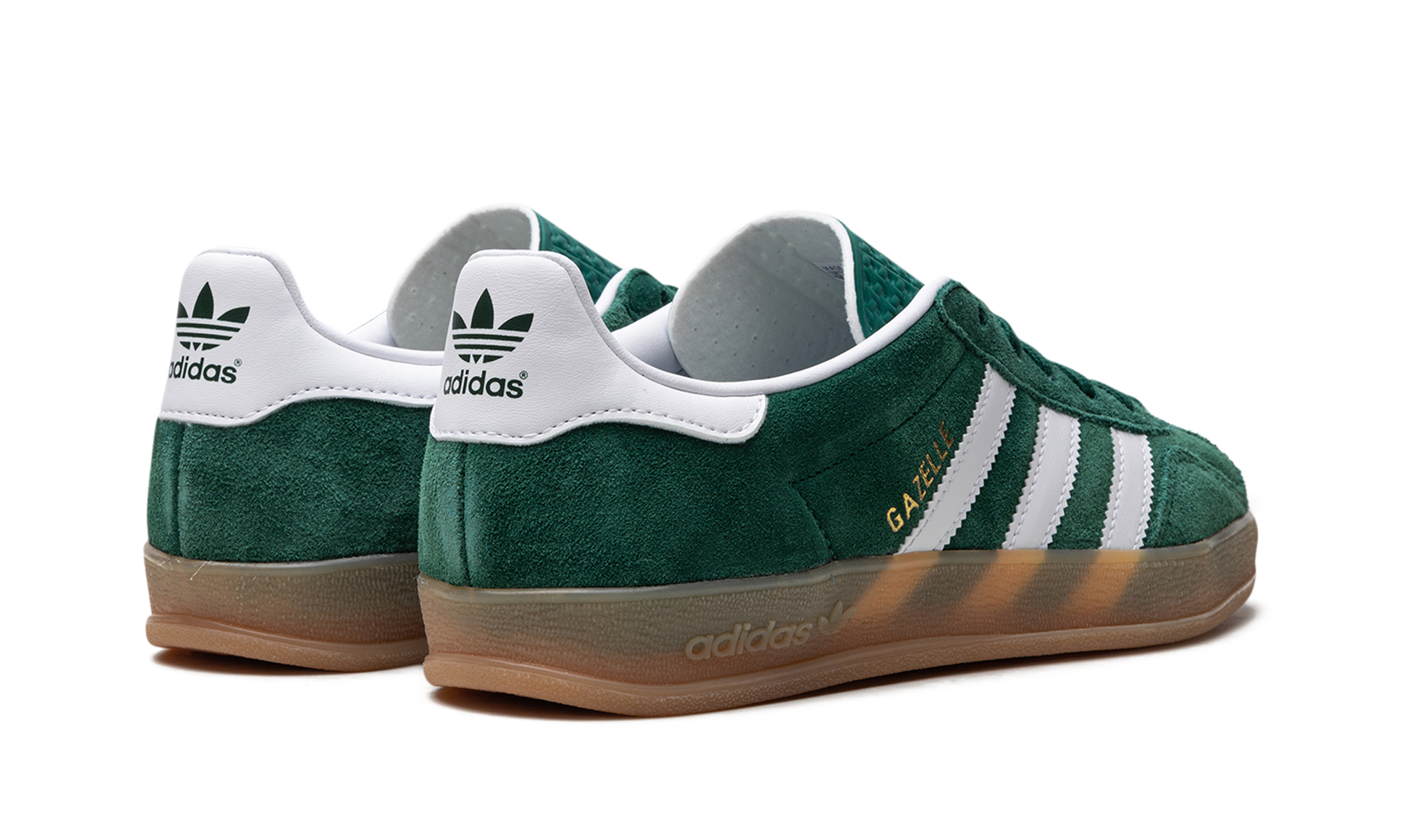 adidas gazelle indoor collegiate green cloud white gum+JI2062+diagnol right behind view