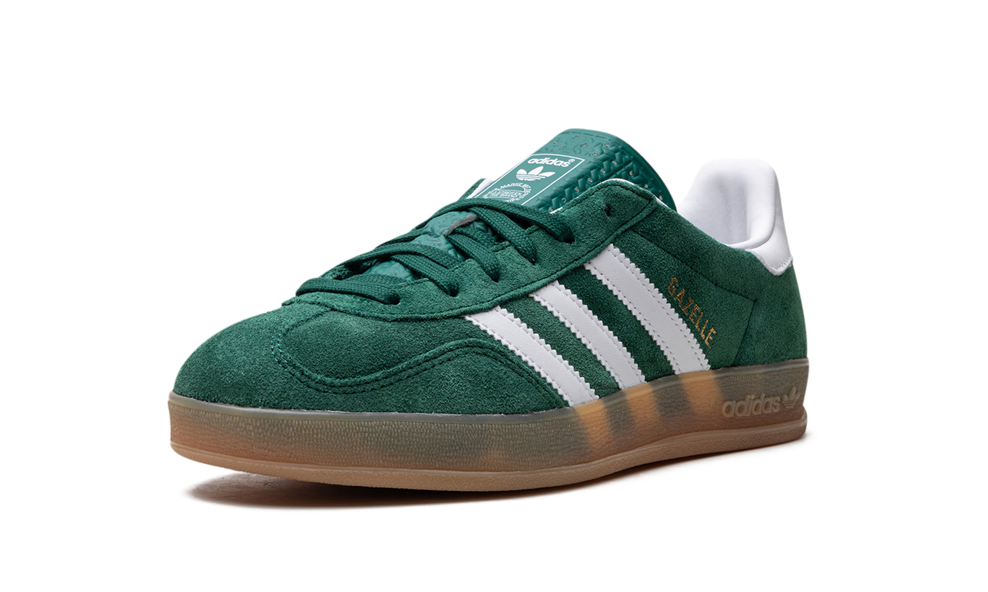 adidas gazelle indoor collegiate green cloud white gum+JI2062+left diagnol single view
