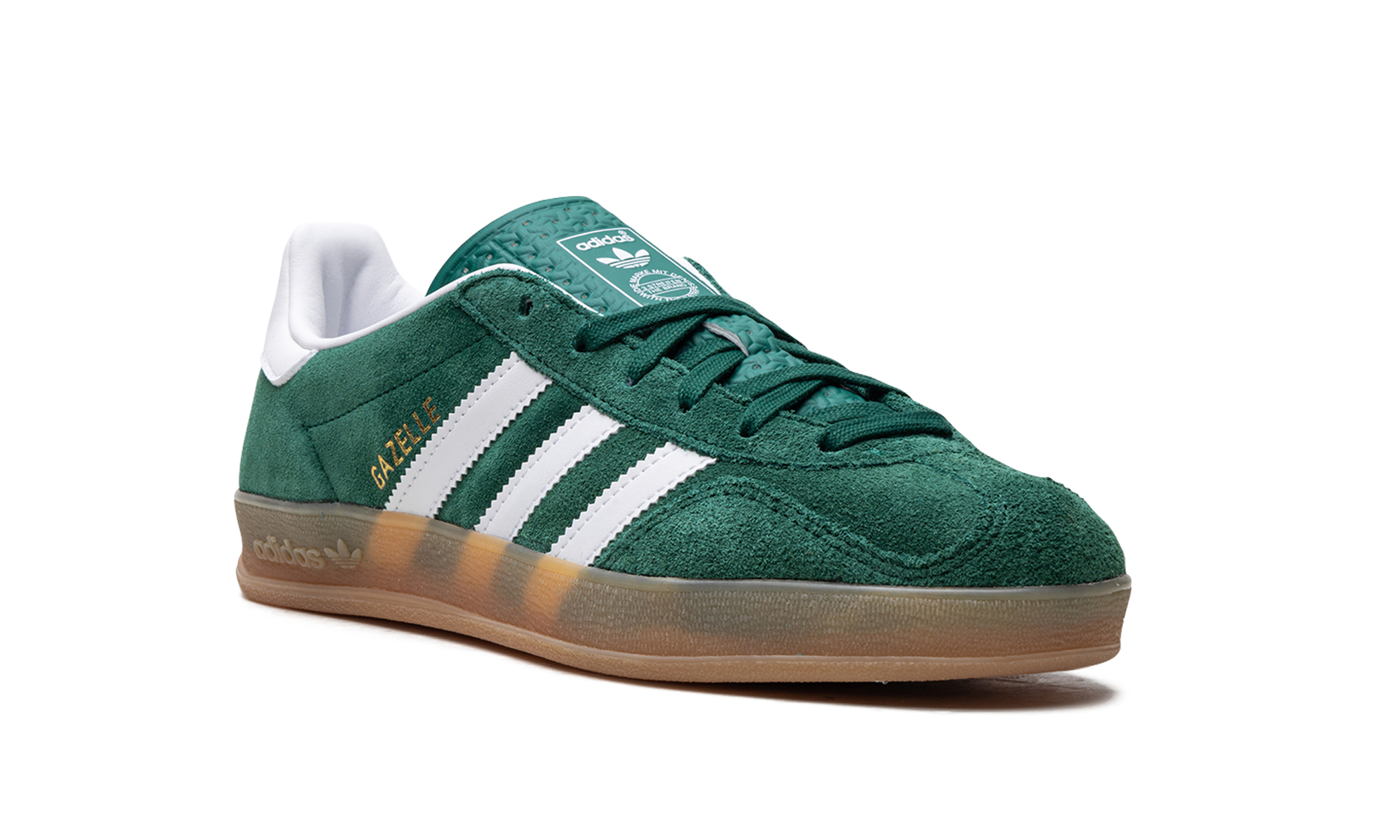 adidas gazelle indoor collegiate green cloud white gum+JI2062+diagnol right view