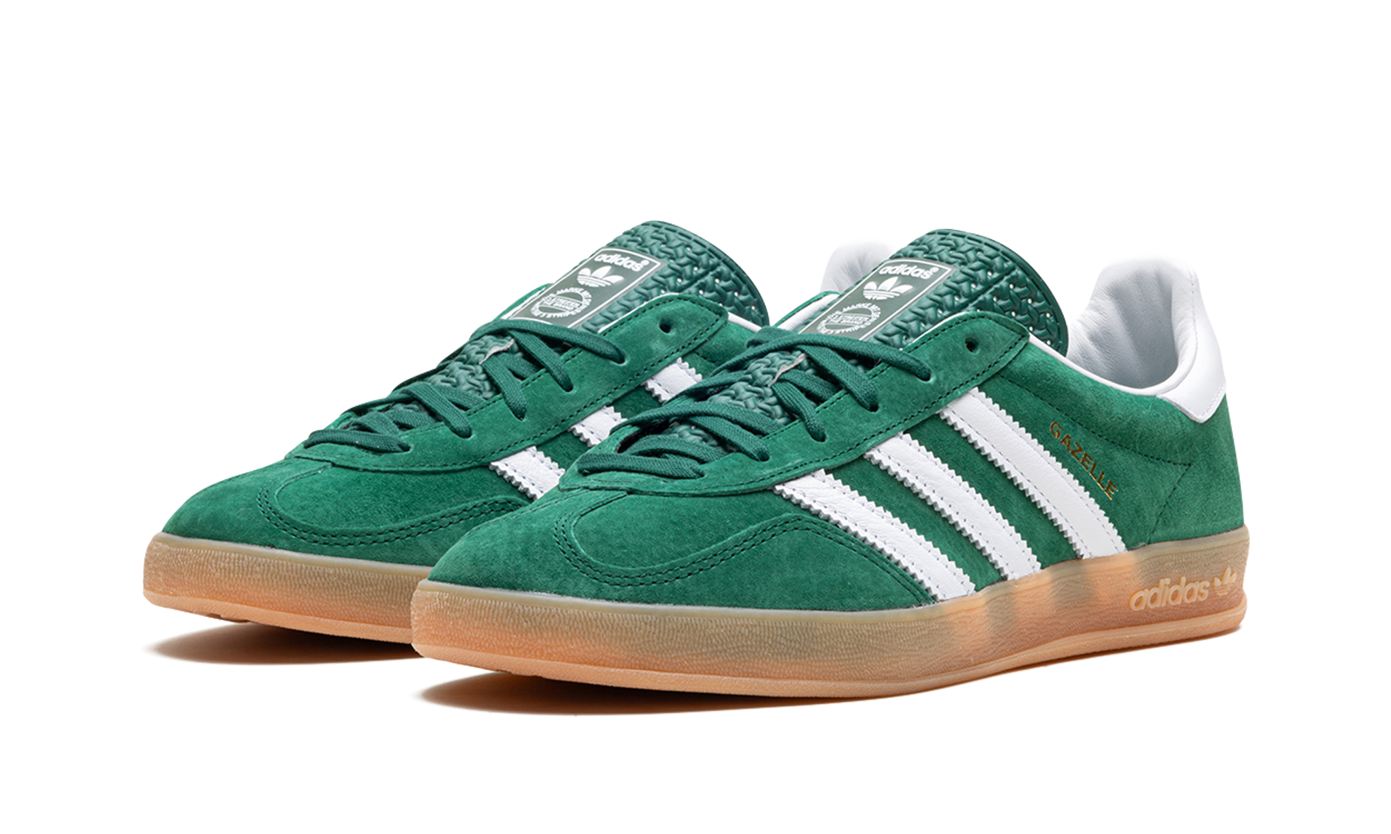 adidas gazelle indoor collegiate green gum+IG1596+diagnol left view