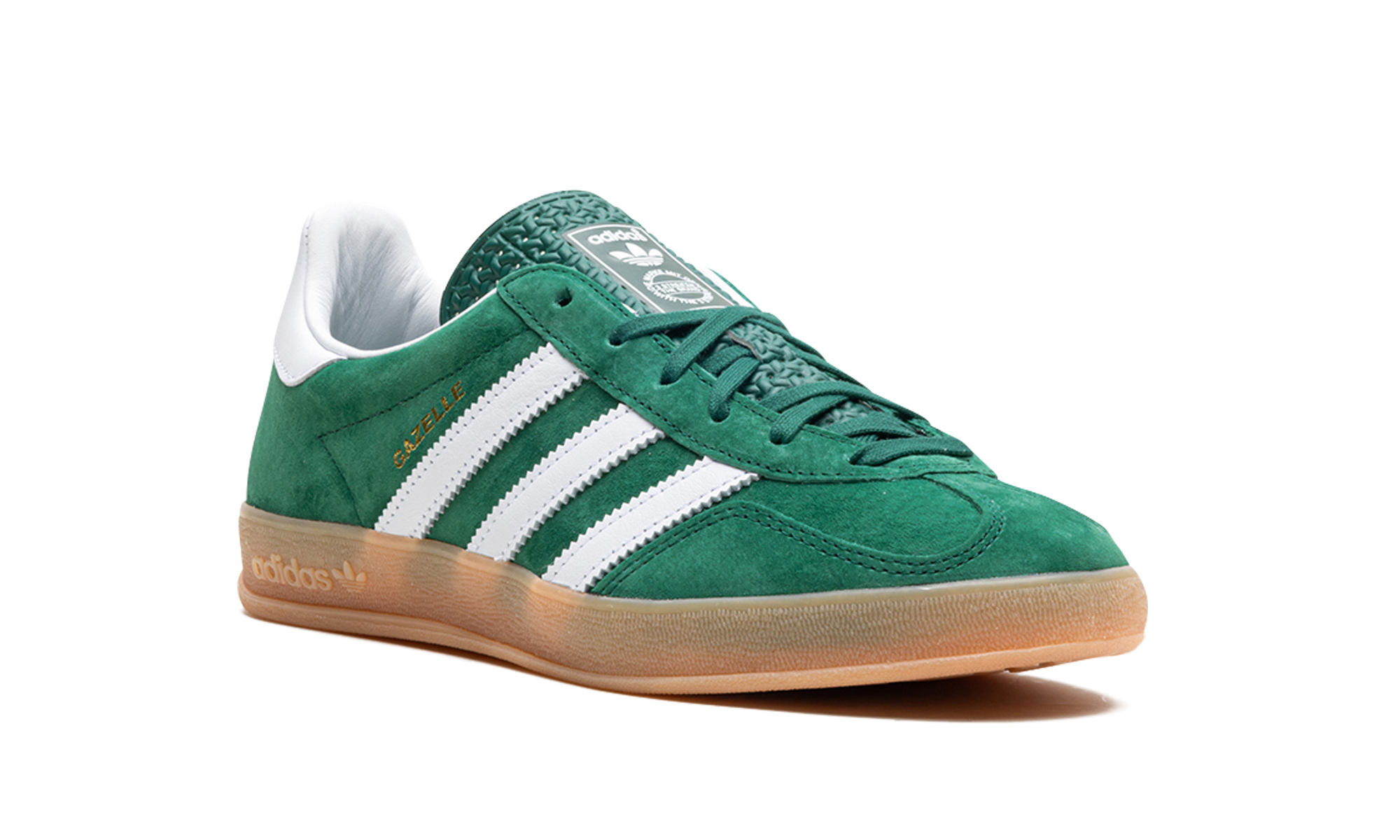 adidas gazelle indoor collegiate green gum+IG1596+diagnol right view