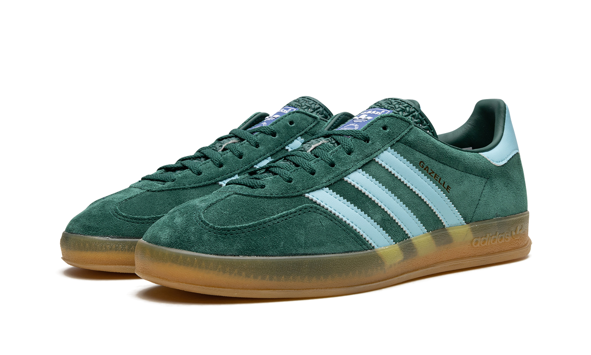 adidas gazelle indoor collegiate green+IG9979+diagnol left view