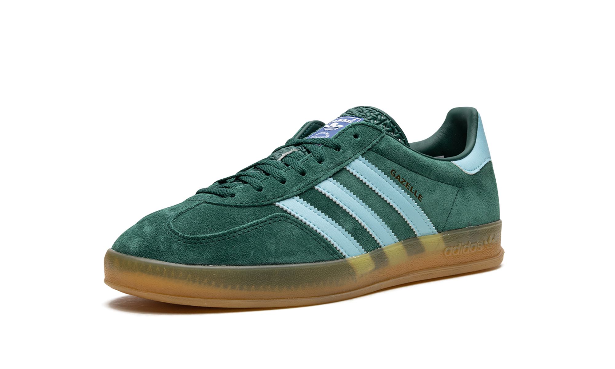 adidas gazelle indoor collegiate green+IG9979+left diagnol single view