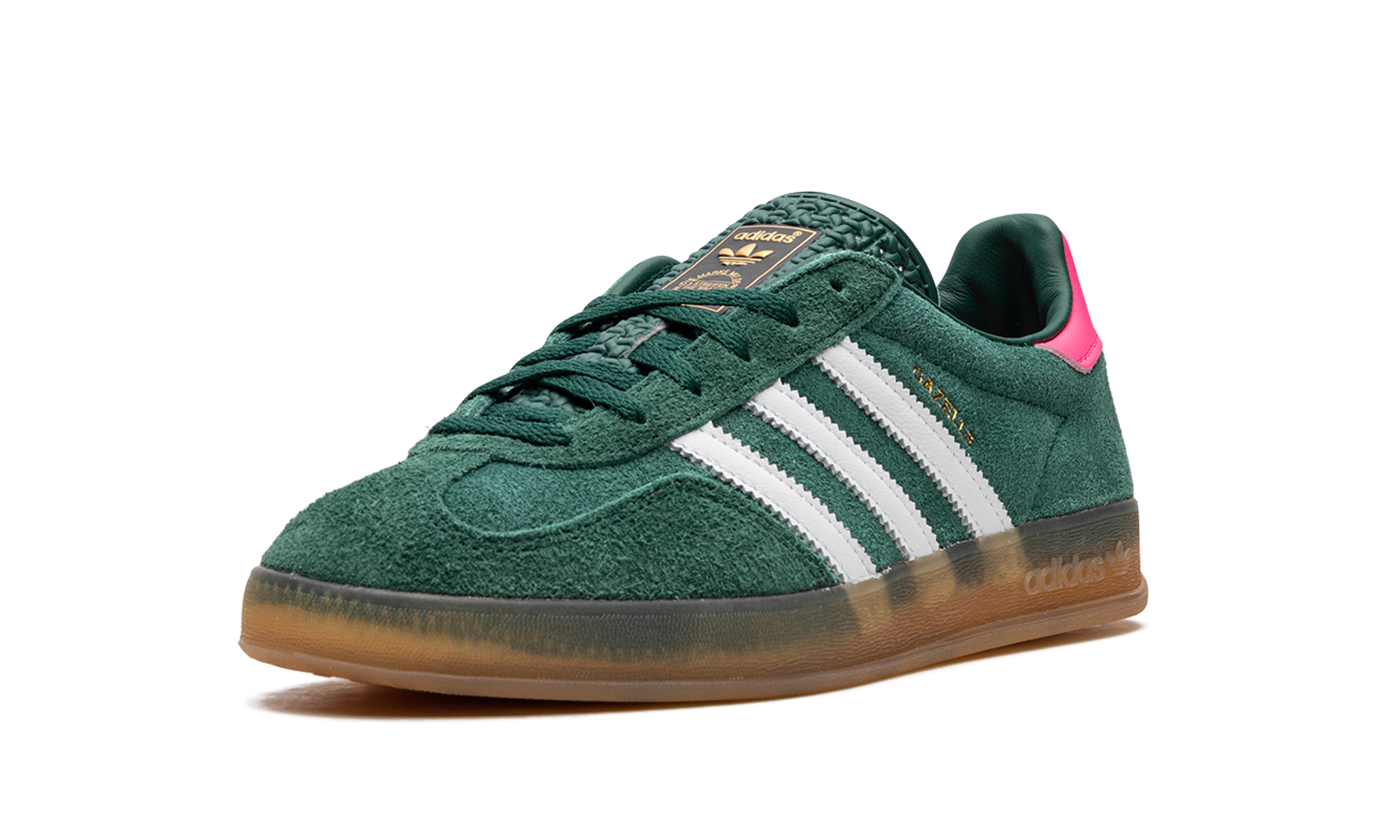 adidas gazelle indoor collegiate green lucid pink women s+IG5929+left diagnol single view