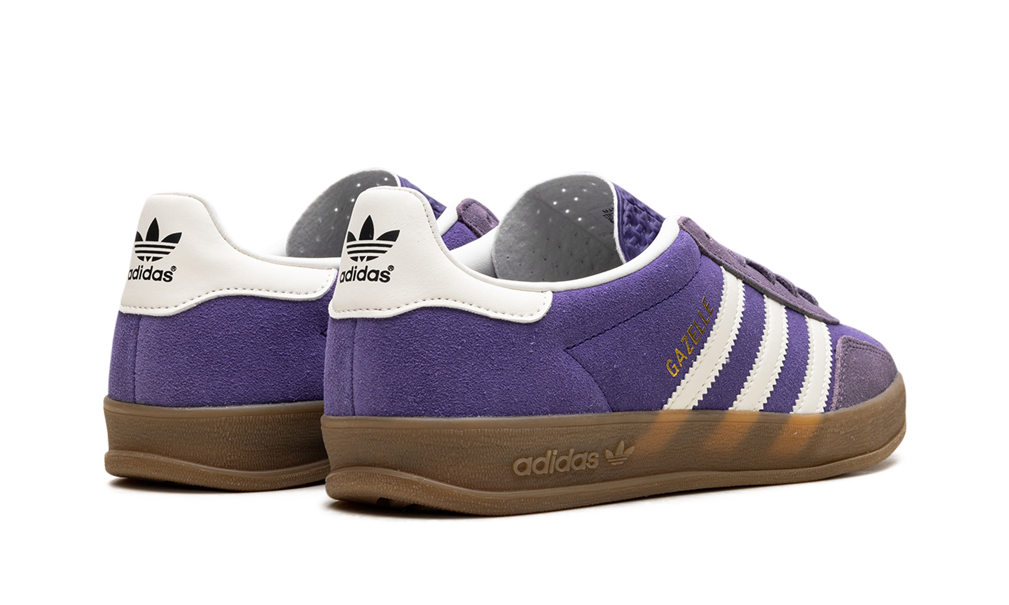 adidas gazelle indoor collegiate purple+IF9645+diagnol right behind view