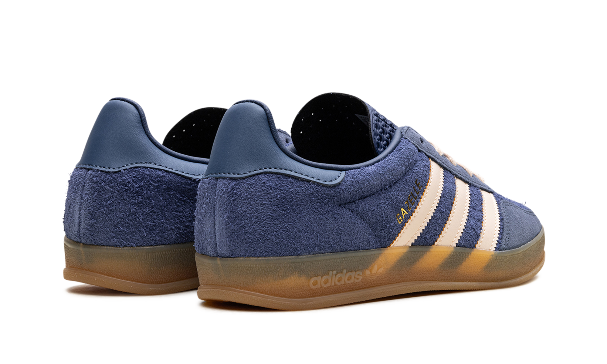 adidas gazelle indoor dark blue bliss orange+JI0322+diagnol right behind view