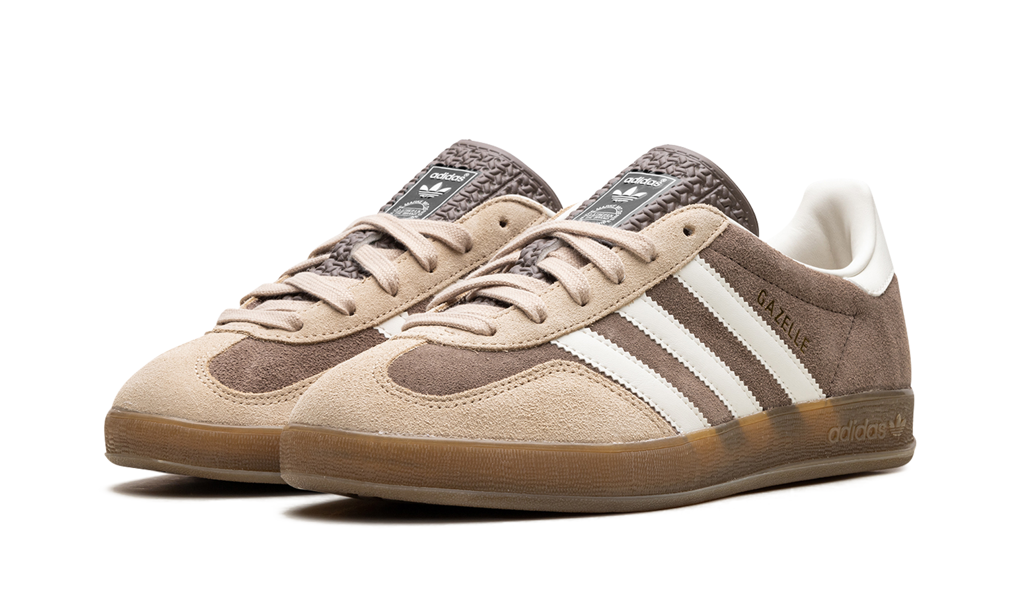 adidas gazelle indoor earth strata magic beige+IF9646+diagnol left view