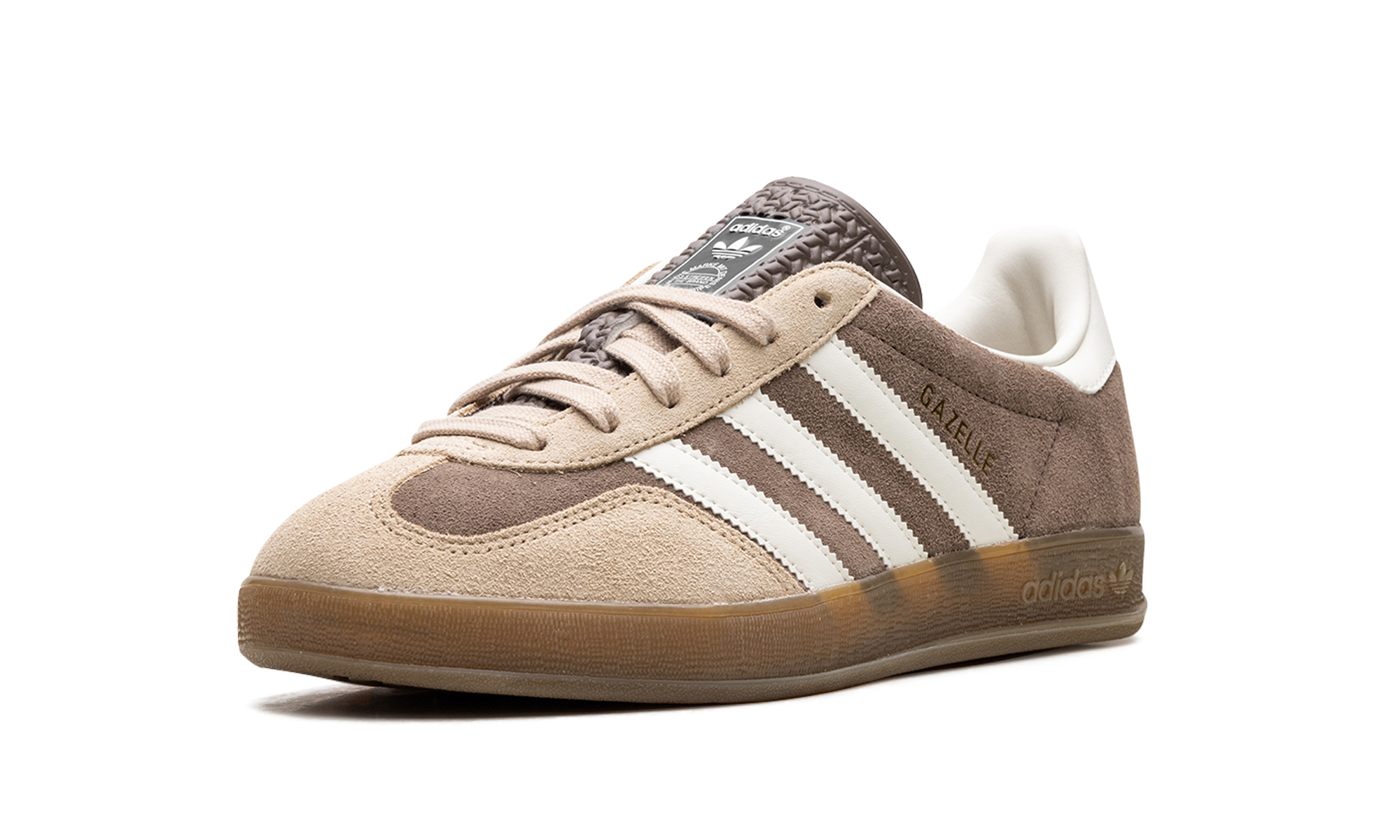 adidas gazelle indoor earth strata magic beige+IF9646+left diagnol single view