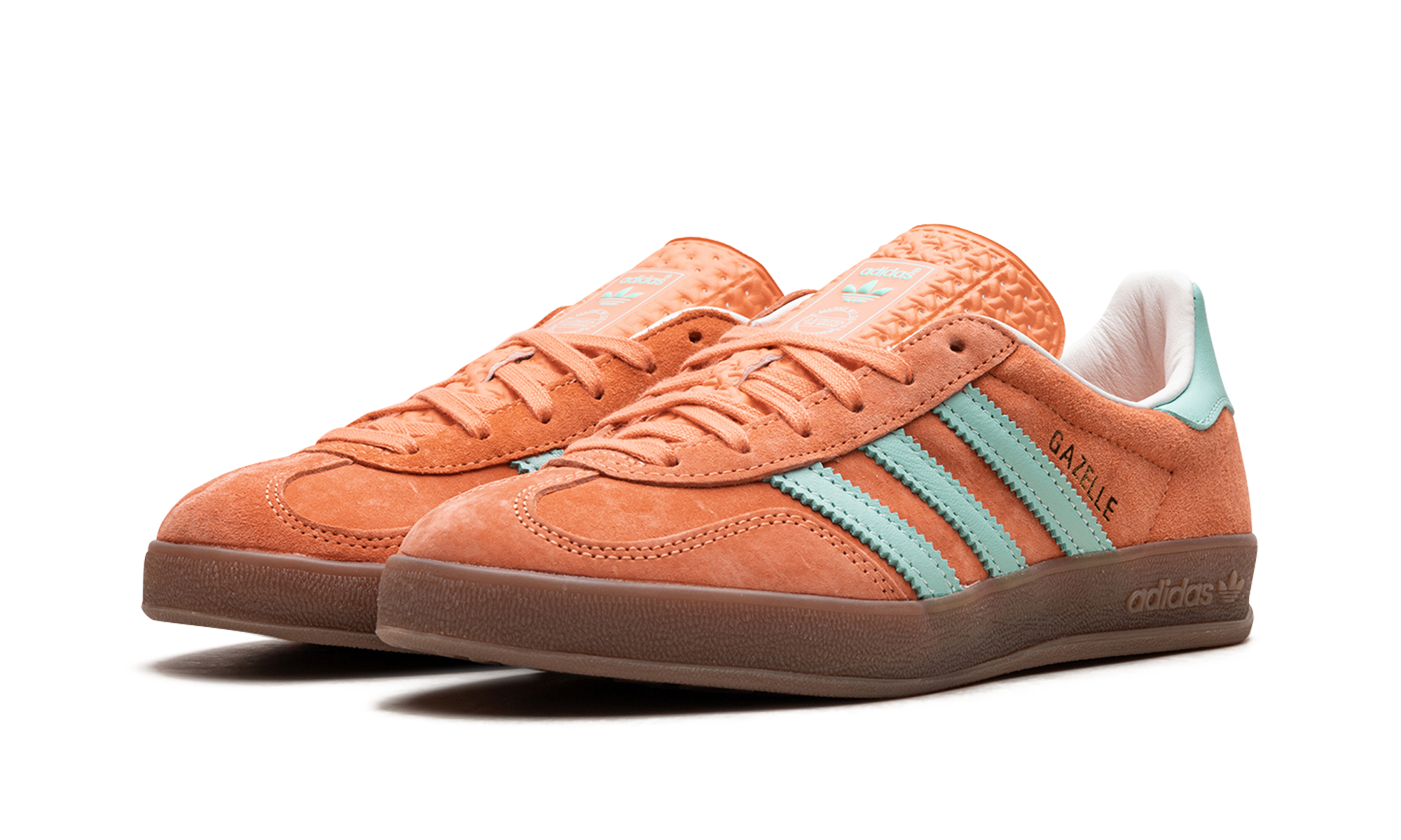 adidas gazelle indoor easy orange+IH7499+diagnol left view