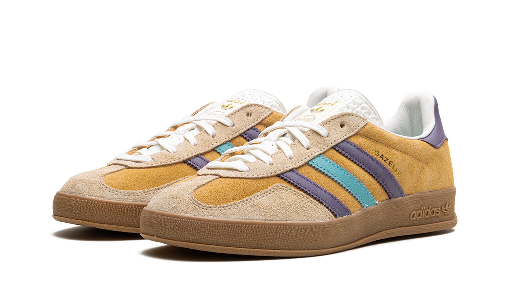 adidas gazelle indoor glow orange shadow violet+IG1636+diagnol left view