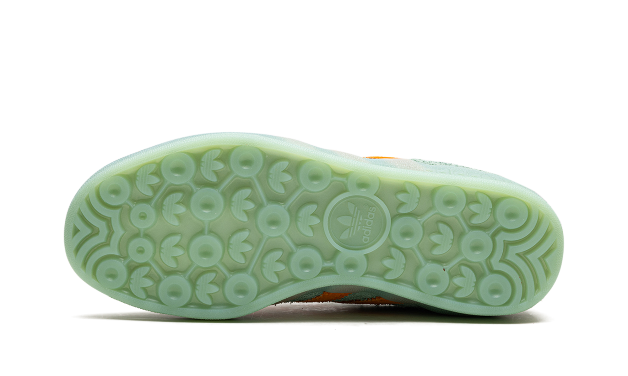 adidas gazelle indoor hazy green crew yellow women s+IG6783+bottom view