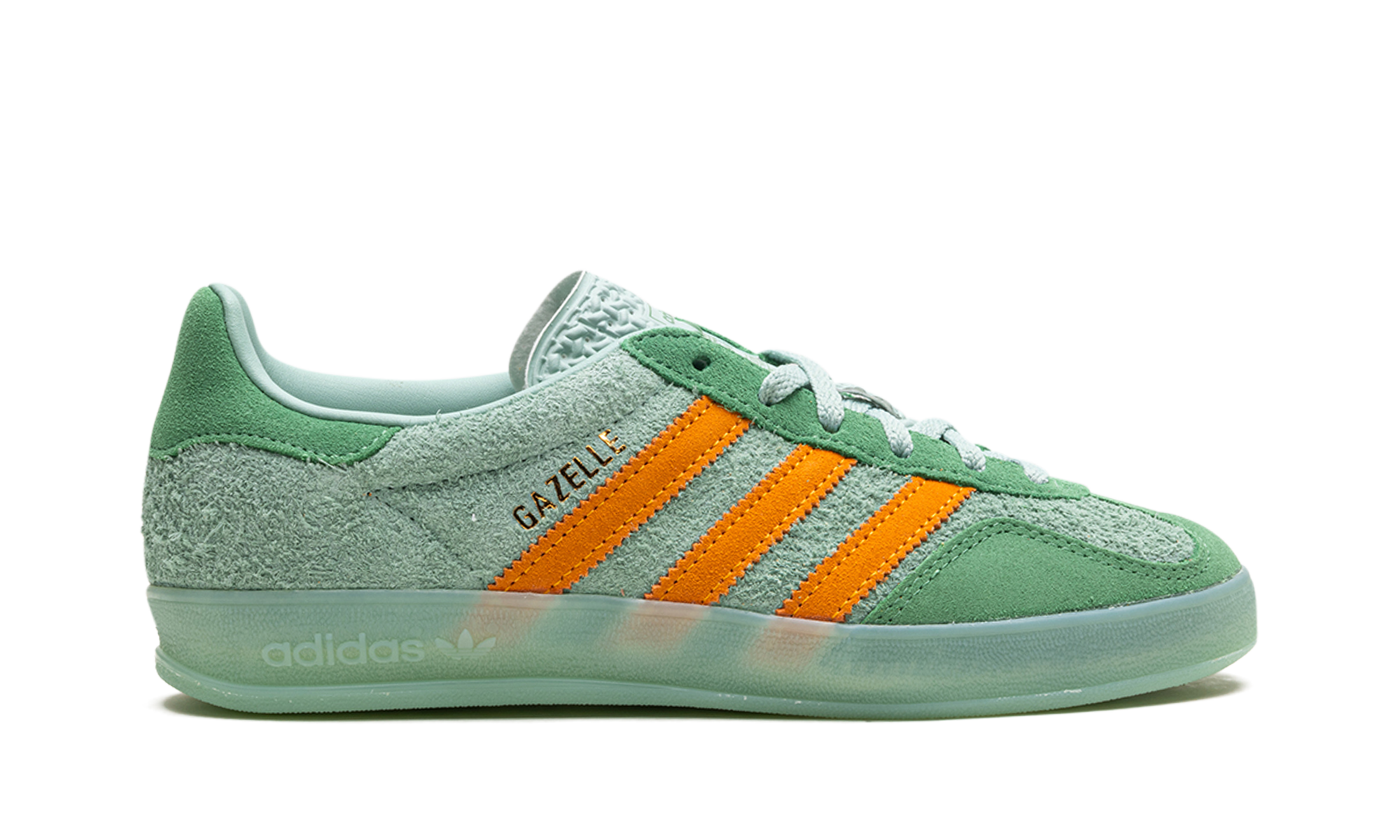 adidas gazelle indoor hazy green crew yellow women s+IG6783+right view