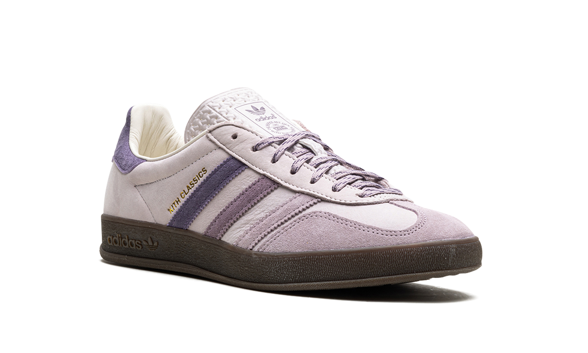 adidas gazelle indoor kith classics ash purple+IH0120+diagnol right view