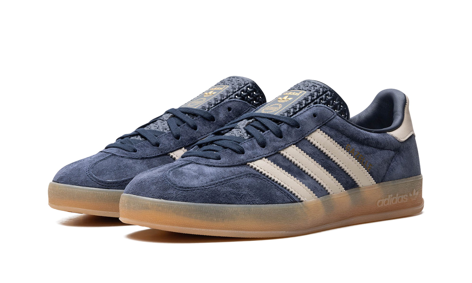 adidas gazelle indoor legend ink wonder beige+IH7501+diagnol left view