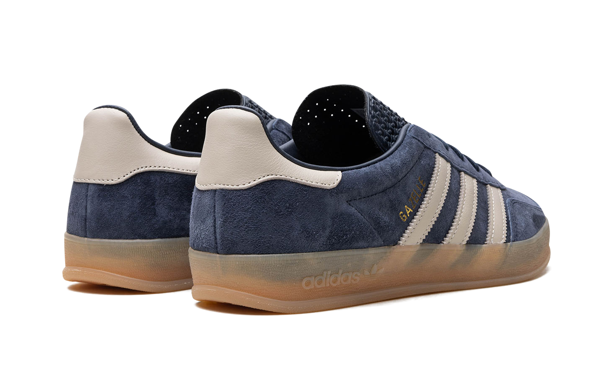 adidas gazelle indoor legend ink wonder beige+IH7501+diagnol right behind view