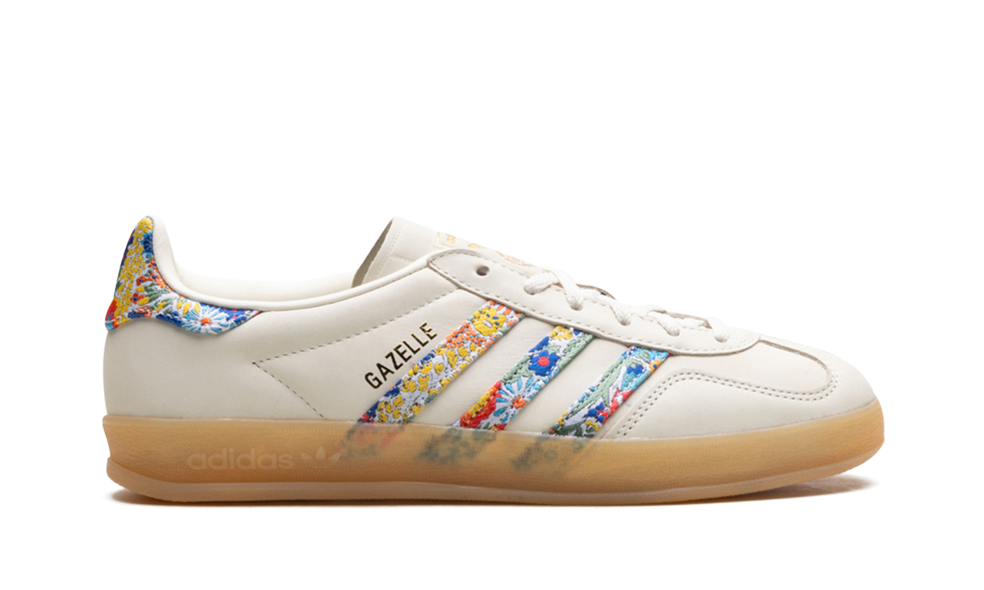 adidas gazelle indoor liberty london floral embroidery stripes women s+JH7370+right view