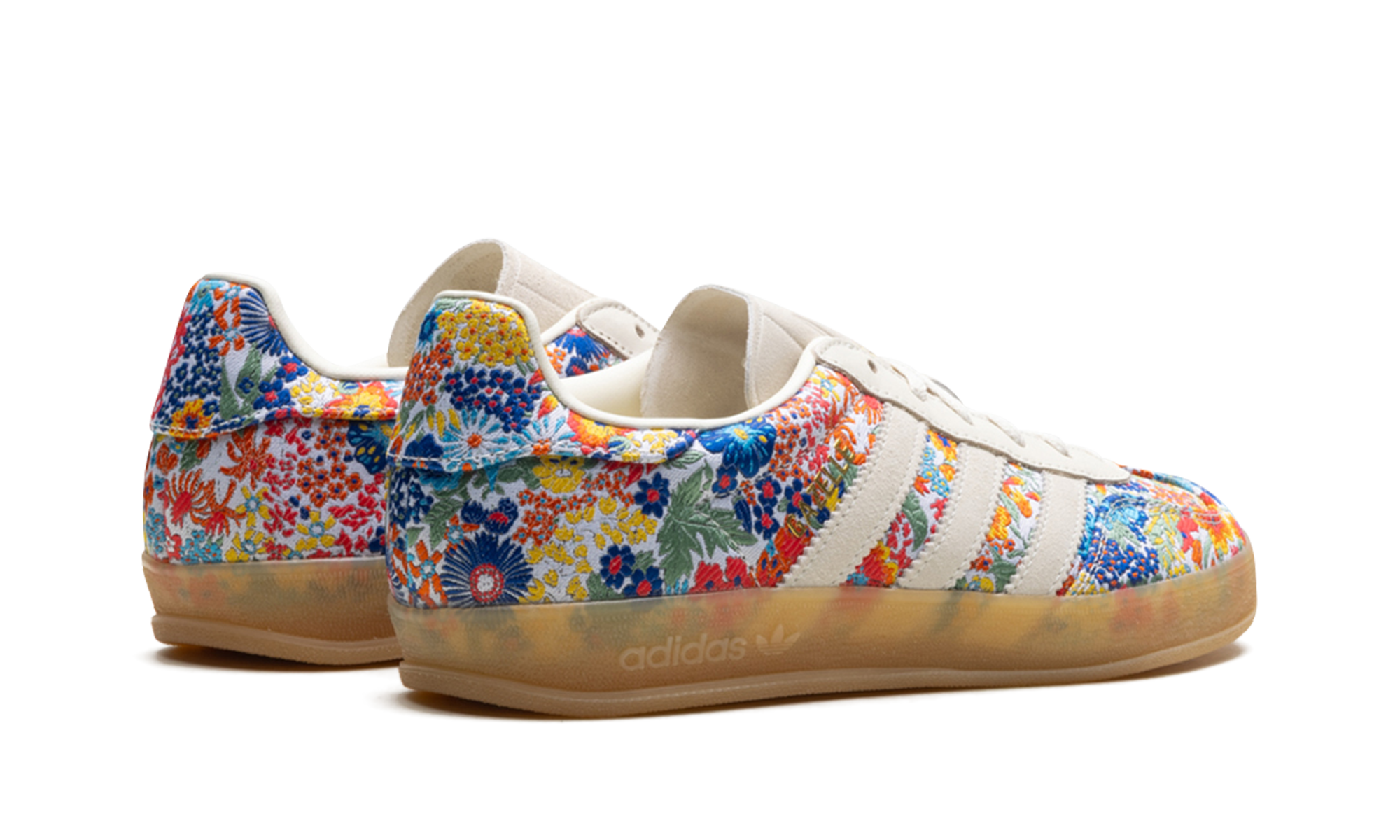 adidas gazelle indoor liberty london floral embroidery women s+JP5309+diagnol right behind view