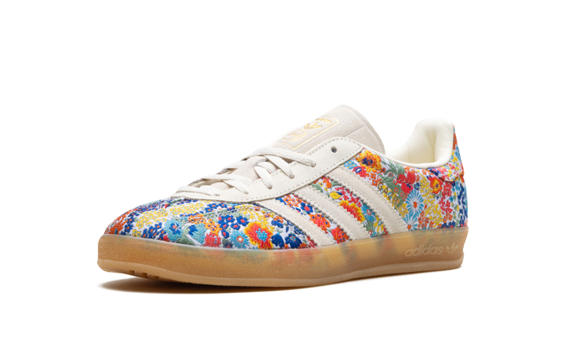 adidas gazelle indoor liberty london floral embroidery women s+JP5309+left diagnol single view