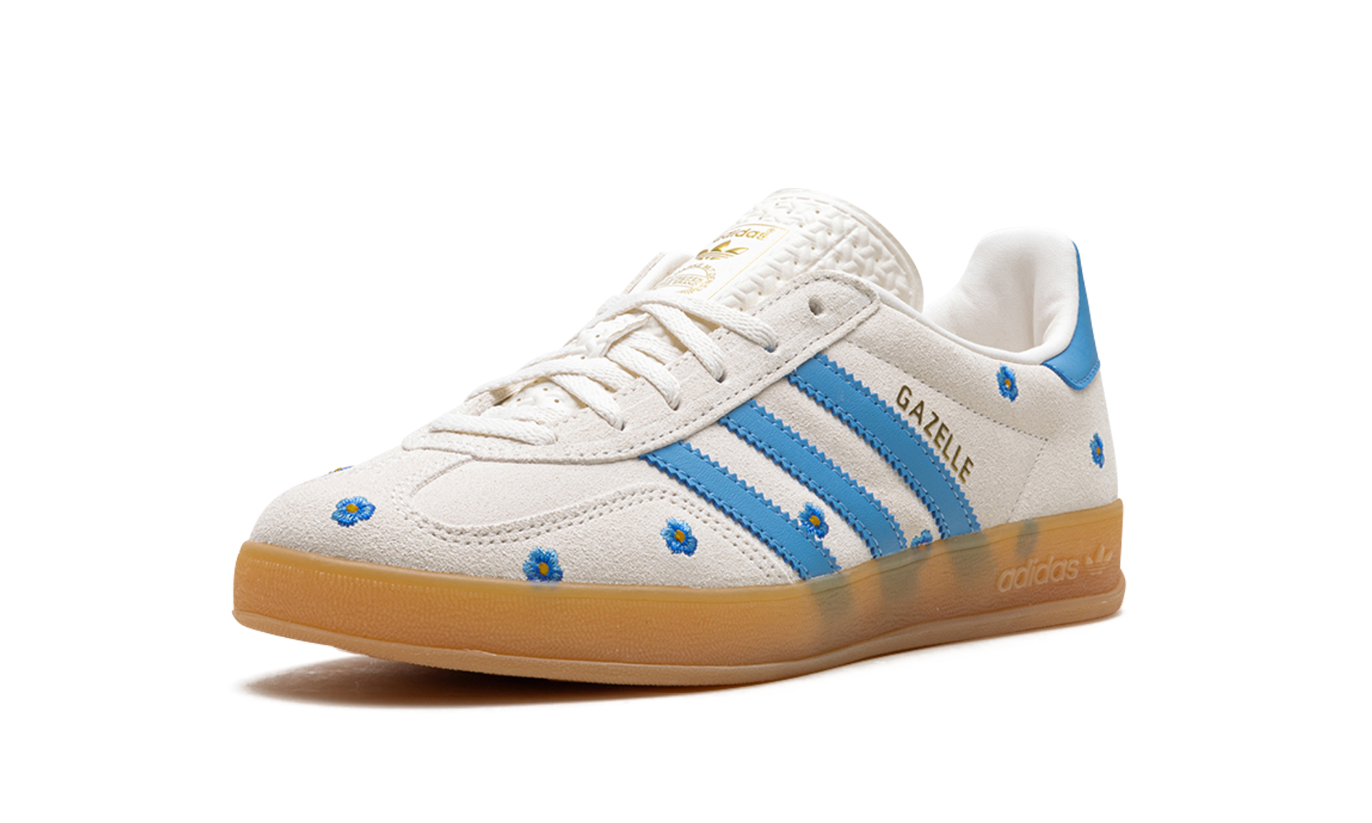 adidas gazelle indoor light blue floral women s+IF4491+left diagnol single view