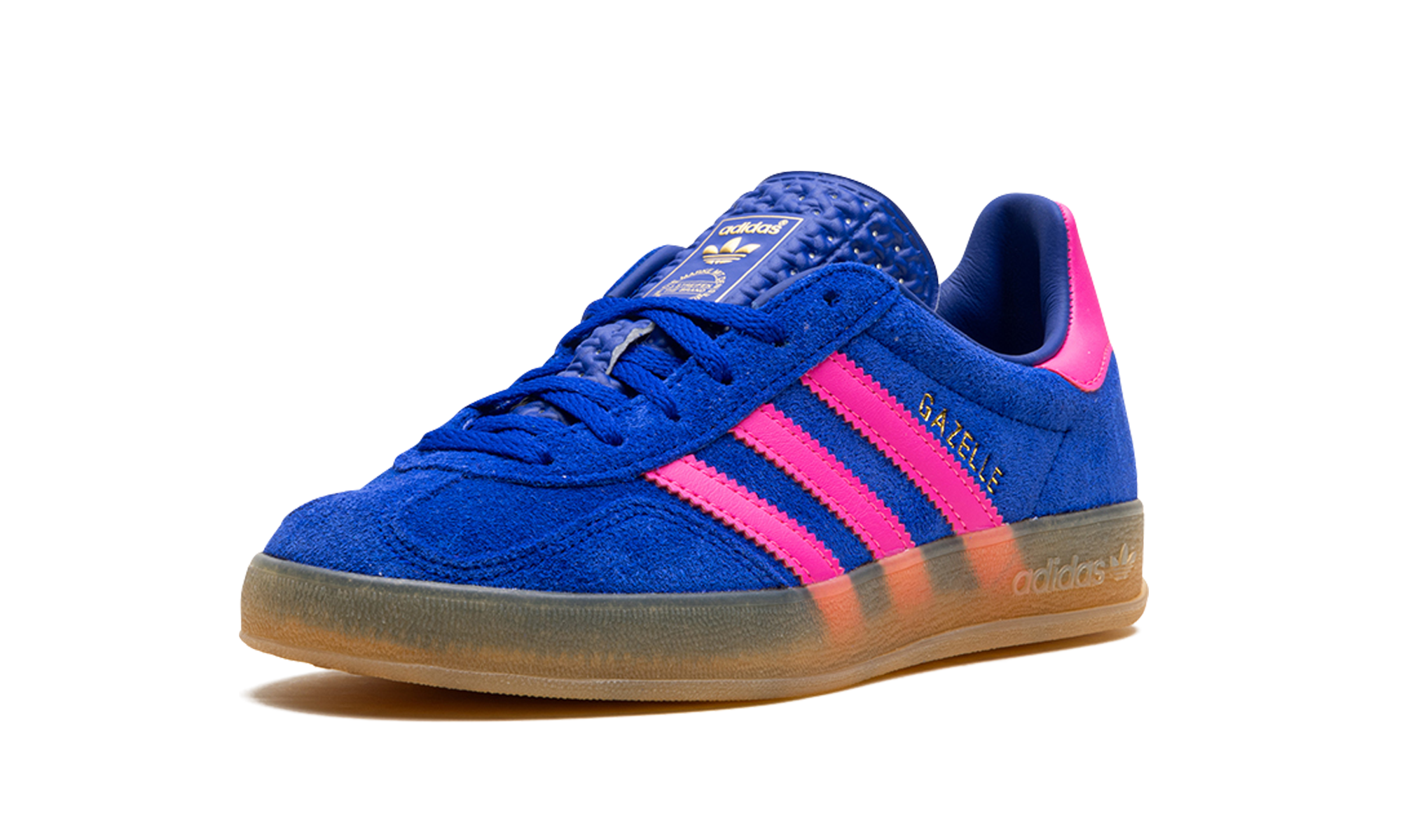 adidas gazelle indoor lucid blue pink women s+IH5931+left diagnol single view