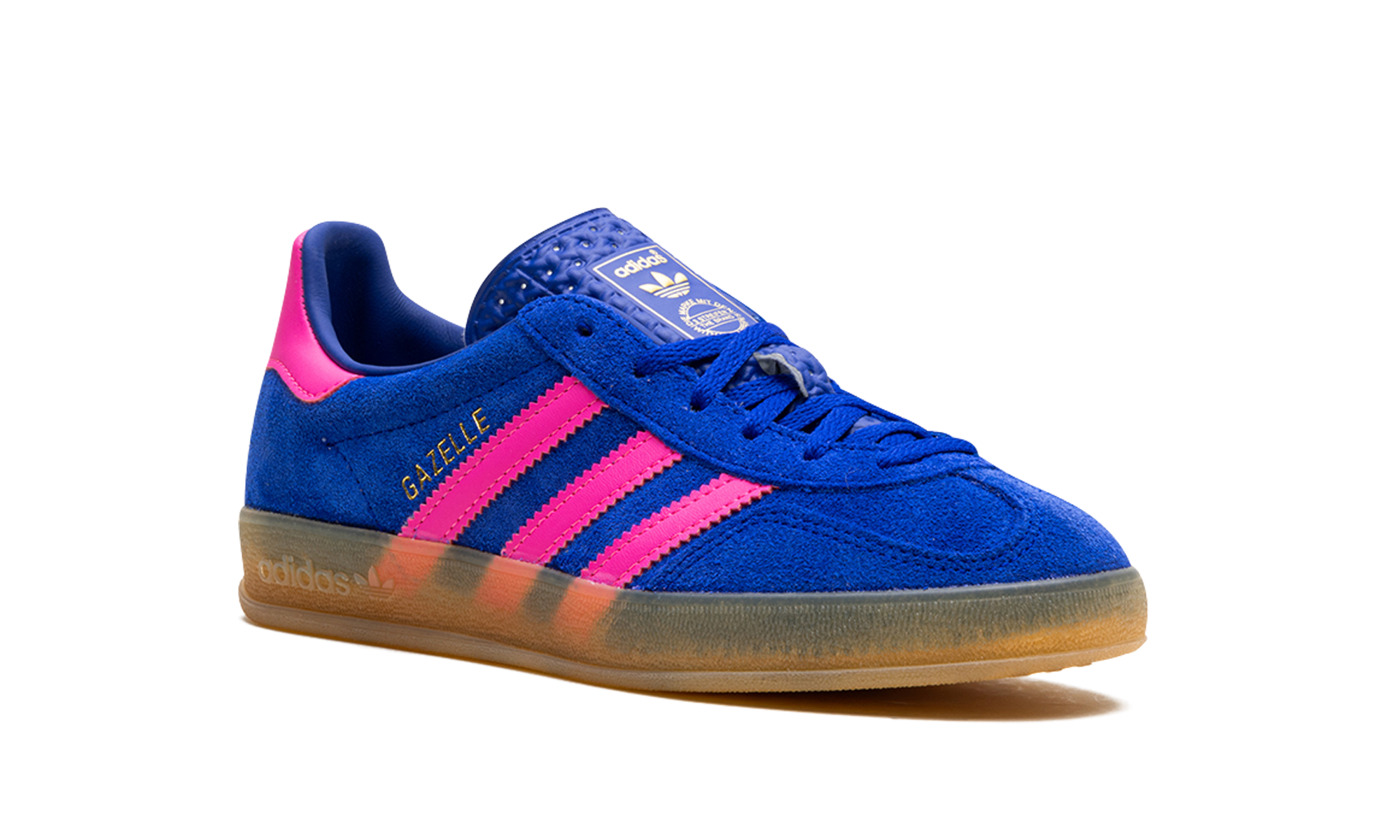 adidas gazelle indoor lucid blue pink women s+IH5931+diagnol right view
