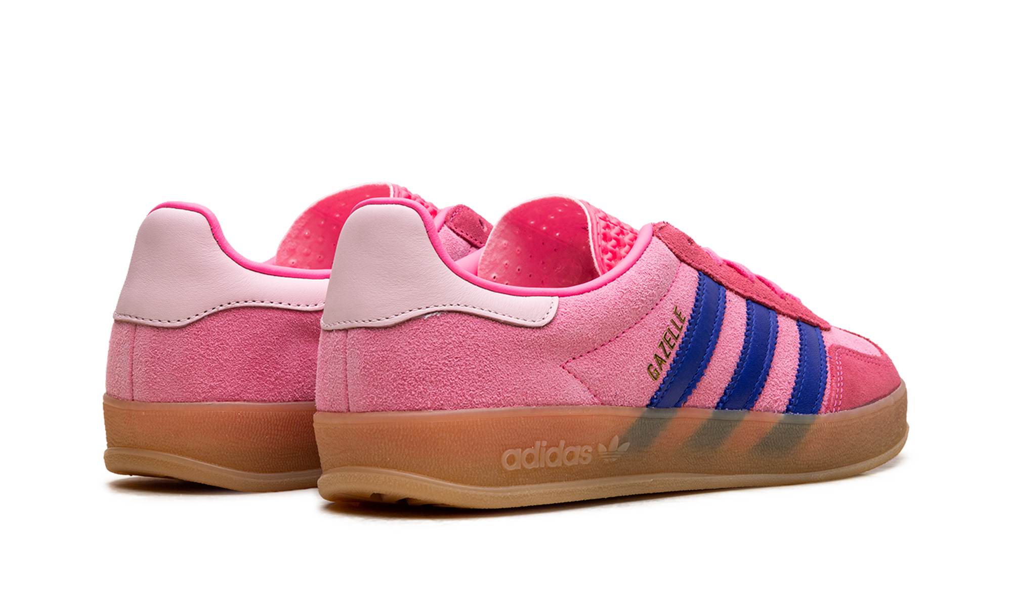 adidas gazelle indoor lucid pink purple women s+JQ0194+diagnol right behind view