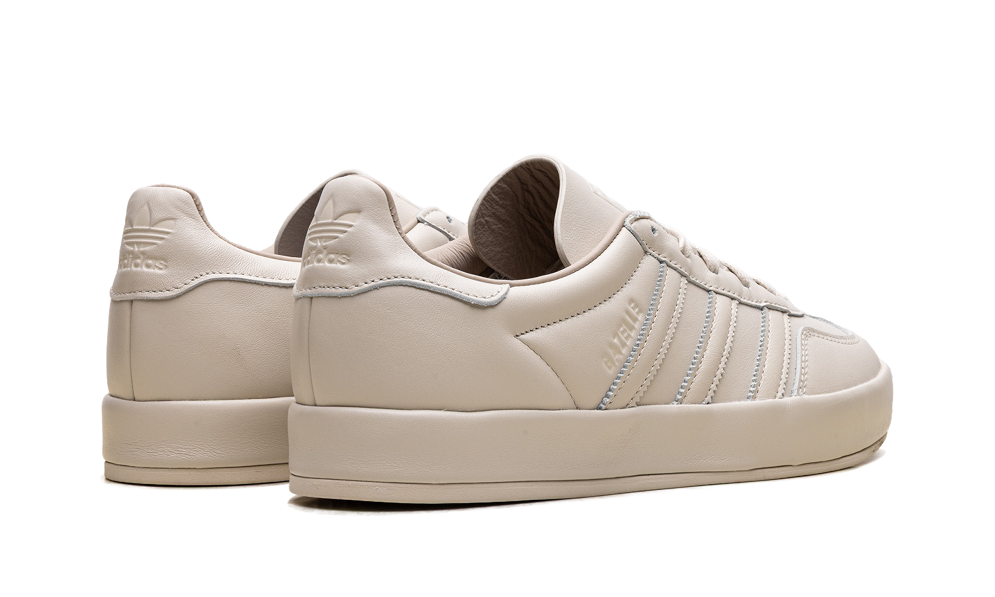 adidas gazelle indoor luxe pack alumina+JI3508+diagnol right behind view