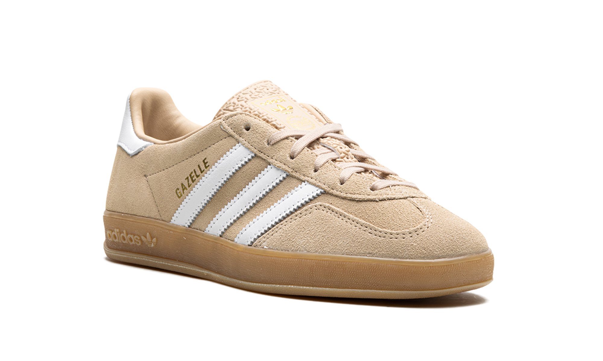 adidas gazelle indoor magic beige women s+IH5482+diagnol right view