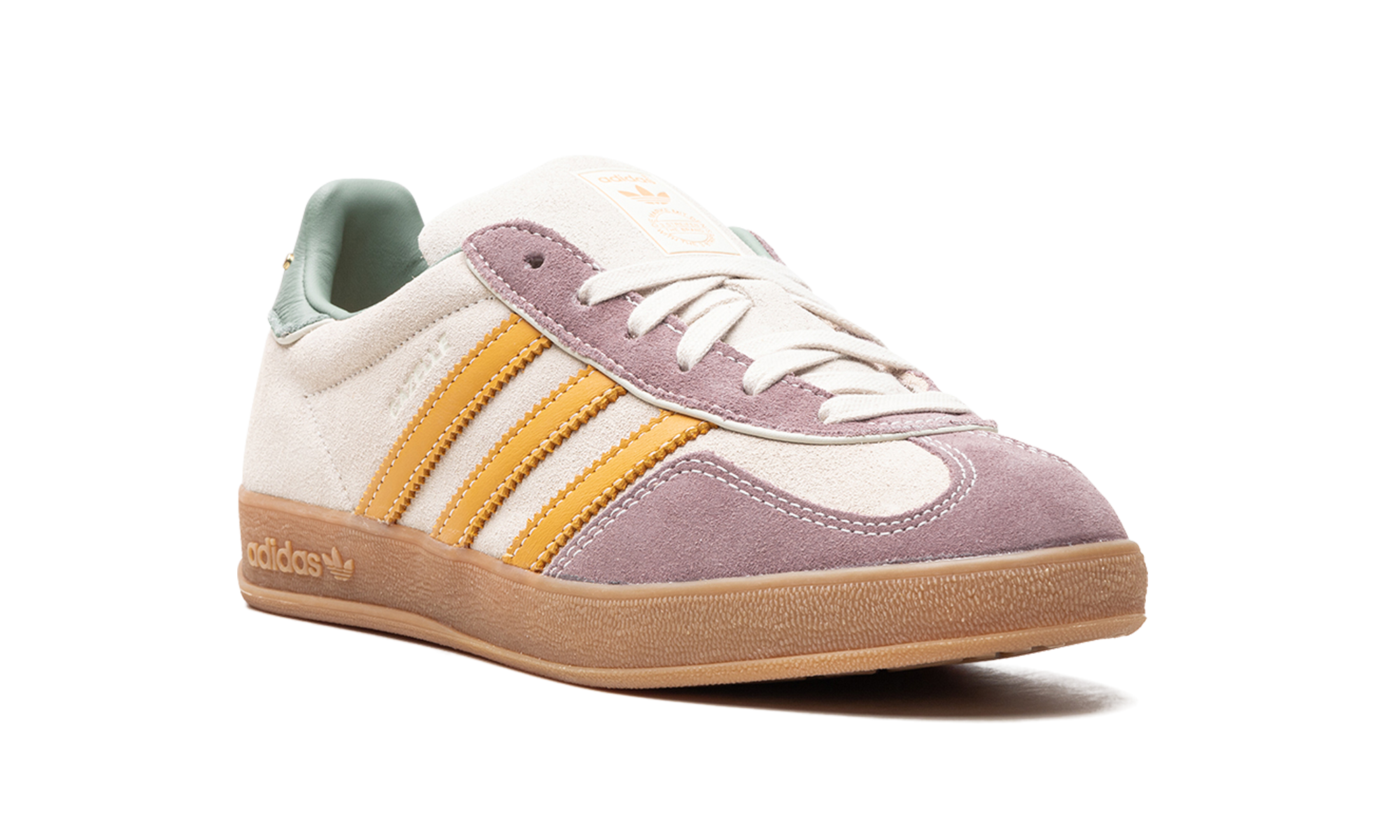 adidas gazelle indoor off white preloved yellow+ID1007+diagnol right view