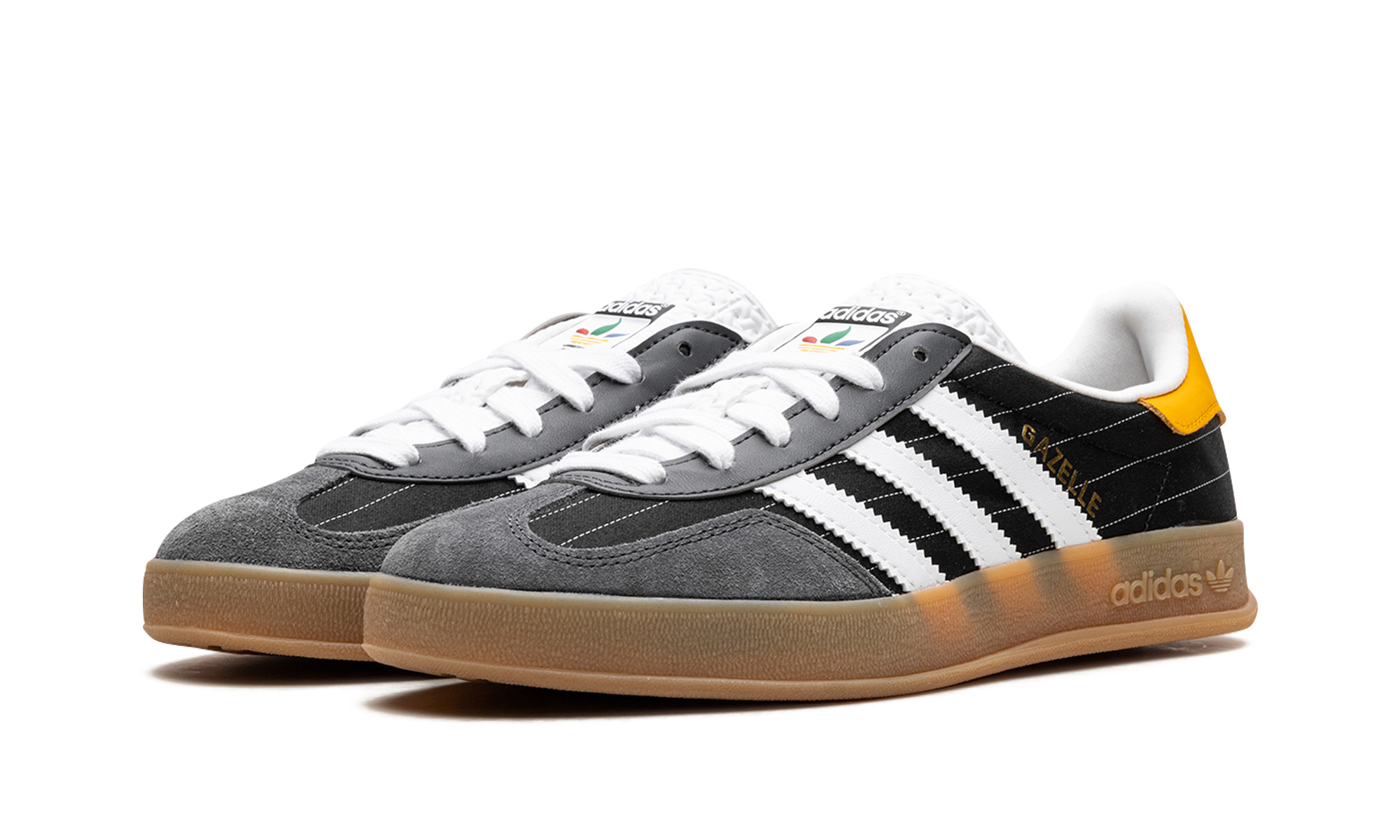 adidas gazelle indoor olympic black+IF9642+diagnol left view