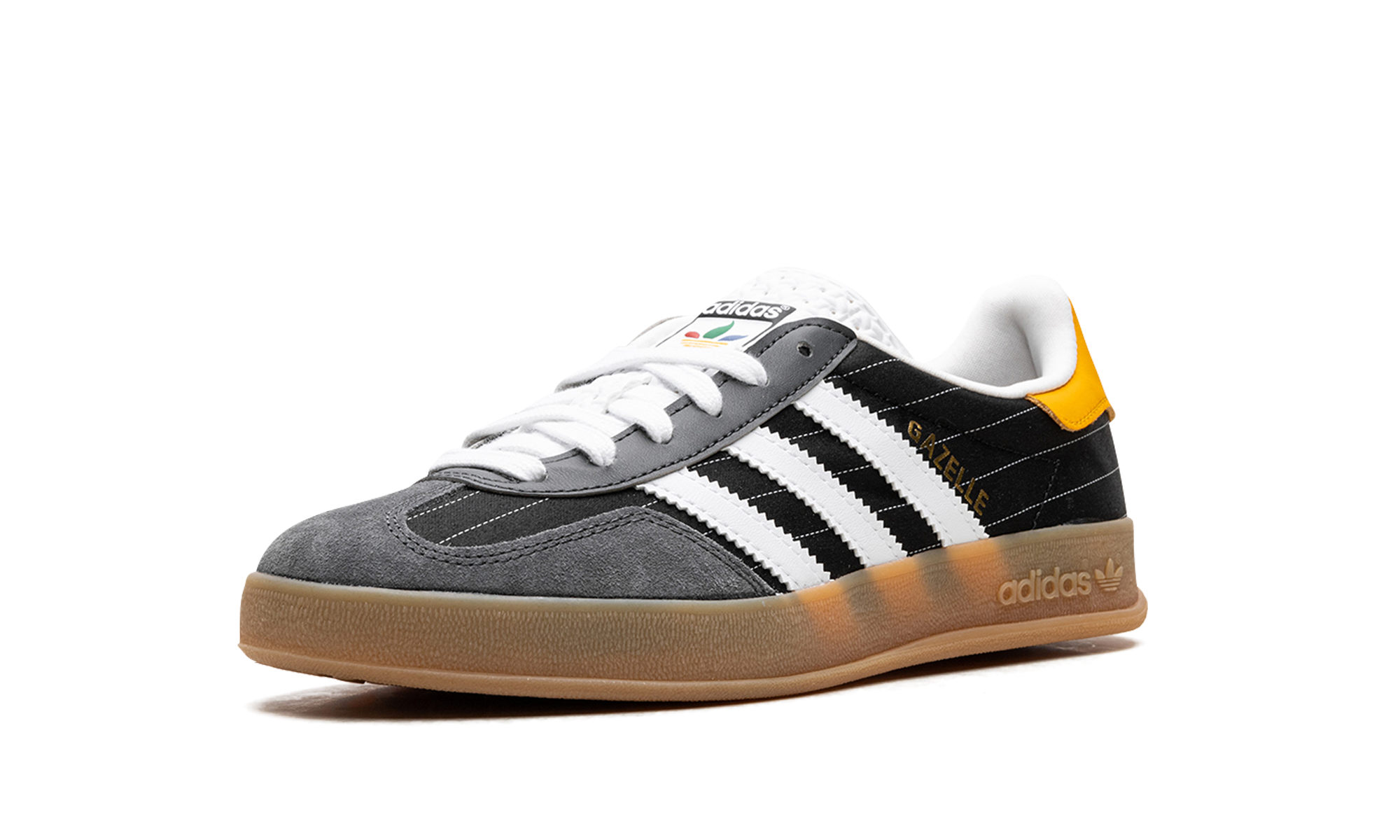 adidas gazelle indoor olympic black+IF9642+left diagnol single view