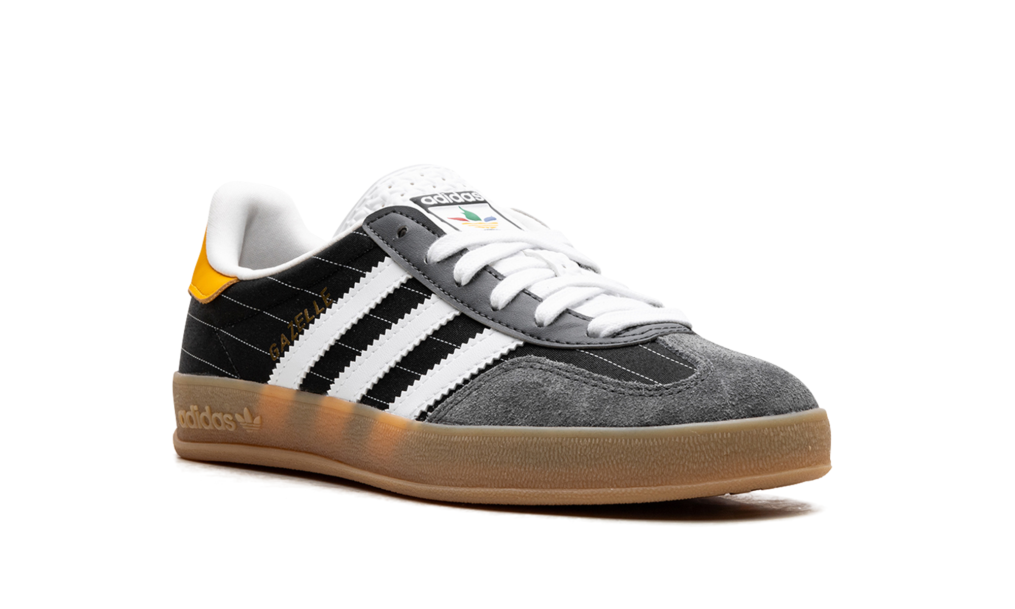 adidas gazelle indoor olympic black+IF9642+diagnol right view