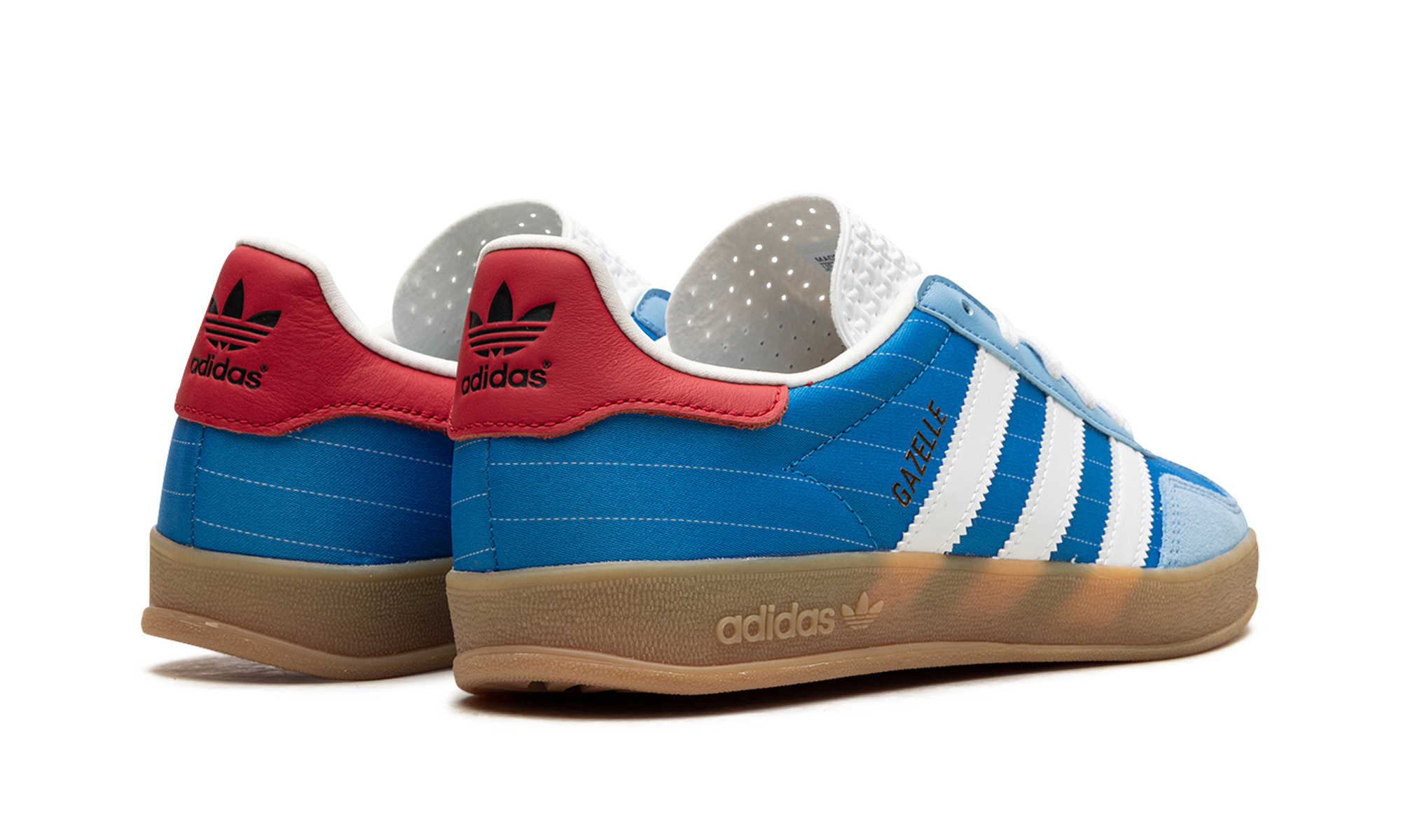 adidas gazelle indoor olympic blue+IF9643+diagnol right behind view