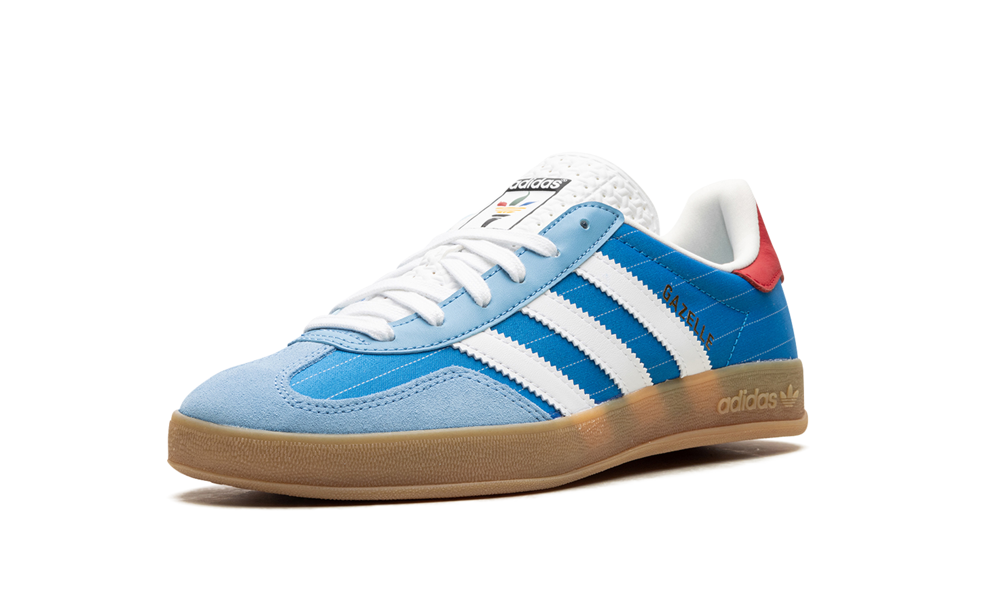 adidas gazelle indoor olympic blue+IF9643+left diagnol single view