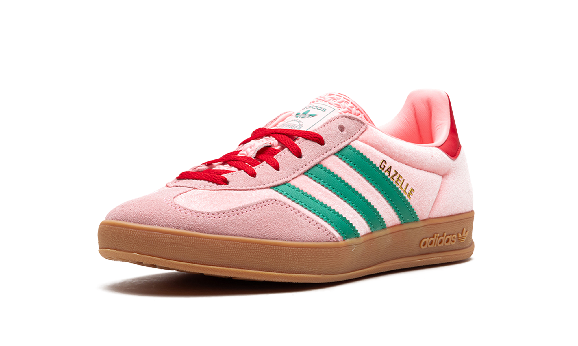 adidas gazelle indoor pink velvet women s+JI2713+left diagnol single view