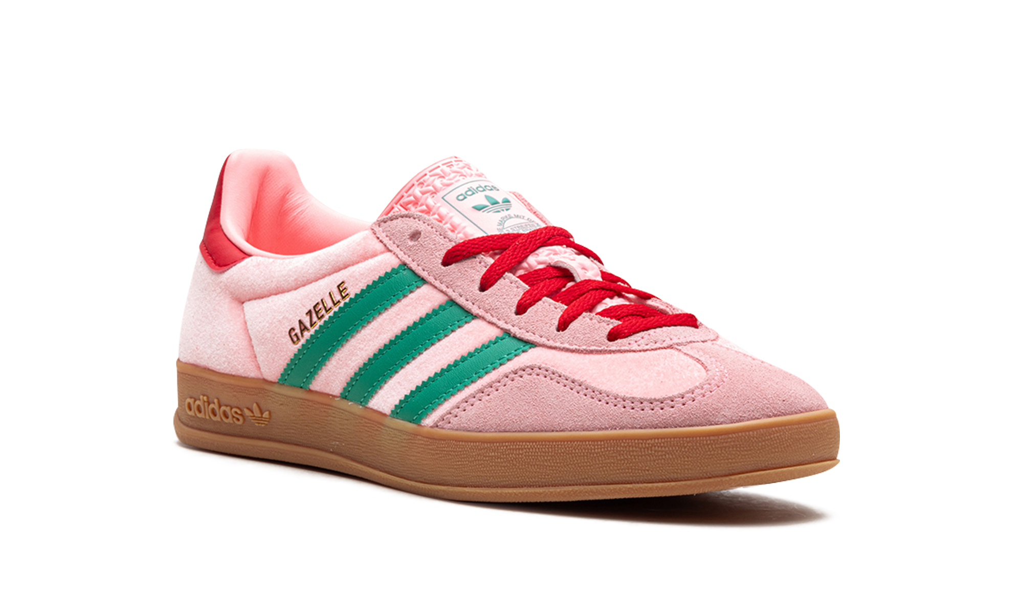 adidas gazelle indoor pink velvet women s+JI2713+diagnol right view