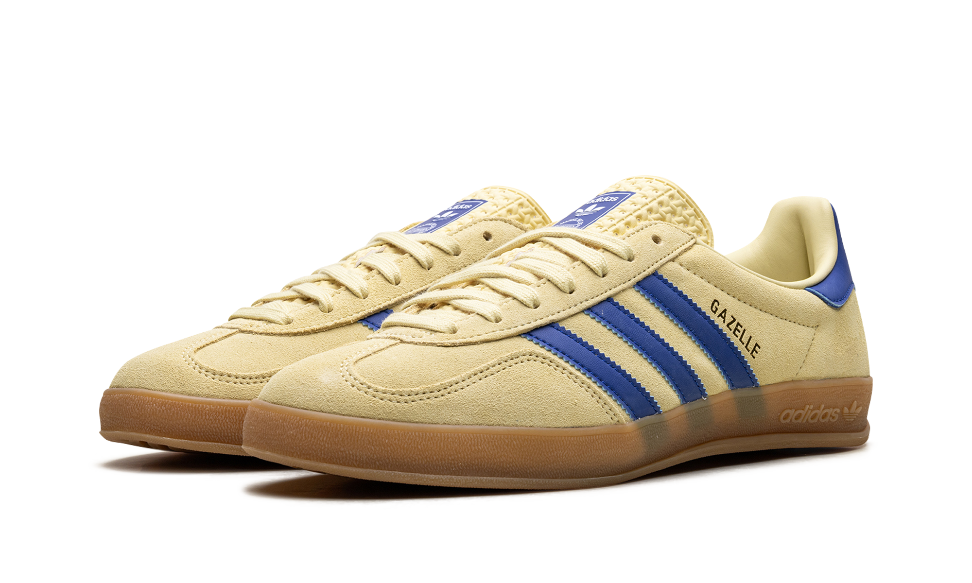 adidas gazelle indoor powder yellow royal blue+JH5406+diagnol left view