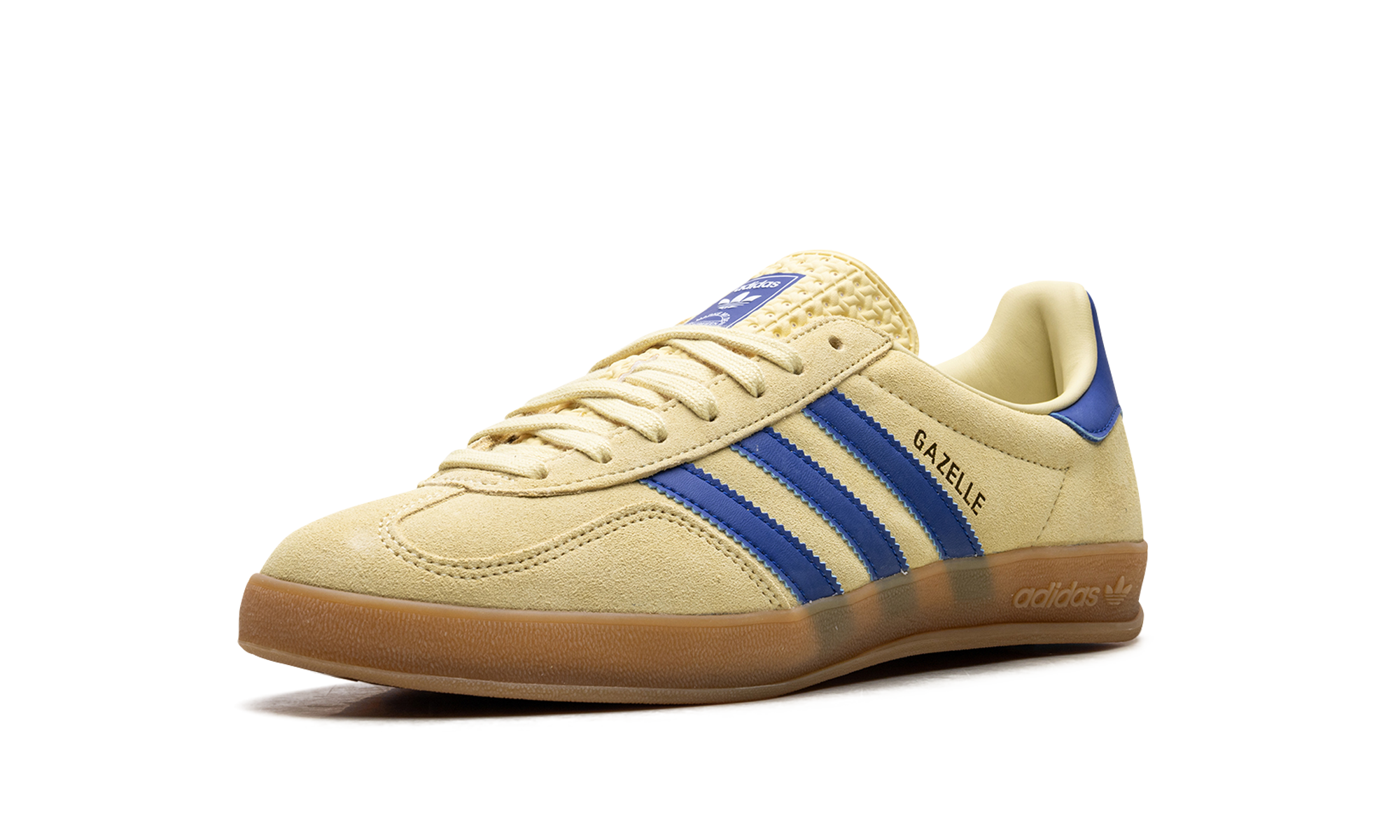 adidas gazelle indoor powder yellow royal blue+JH5406+left diagnol single view
