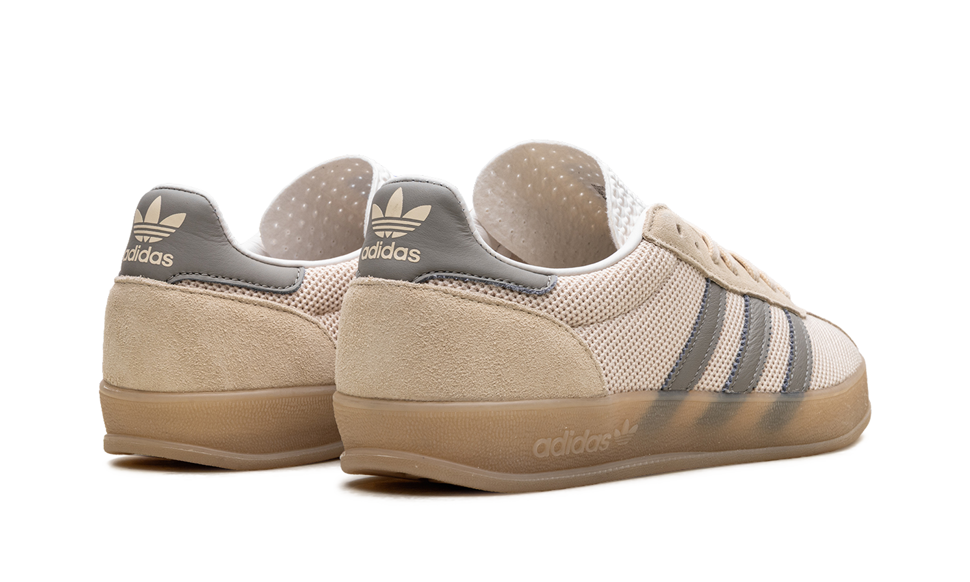 adidas gazelle indoor pro yellow charcoal+JS0667+diagnol right behind view