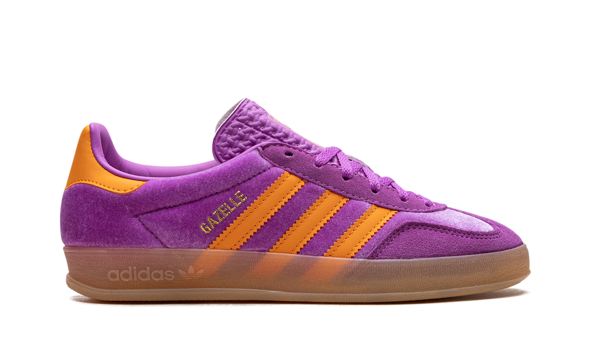 adidas gazelle indoor purple burst velvet women s+IH0277+right view