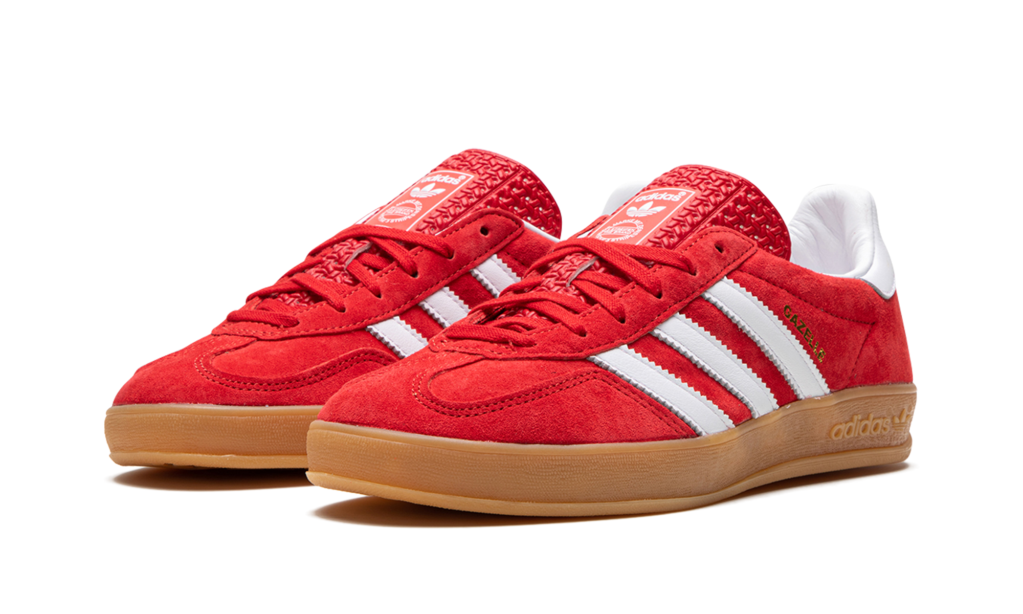 adidas gazelle indoor scarlet cloud white+H06261+diagnol left view