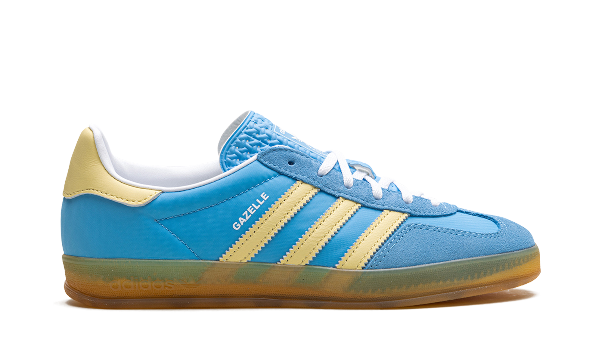 adidas gazelle indoor semi blue burst almost yellow women s+IE2960+right view