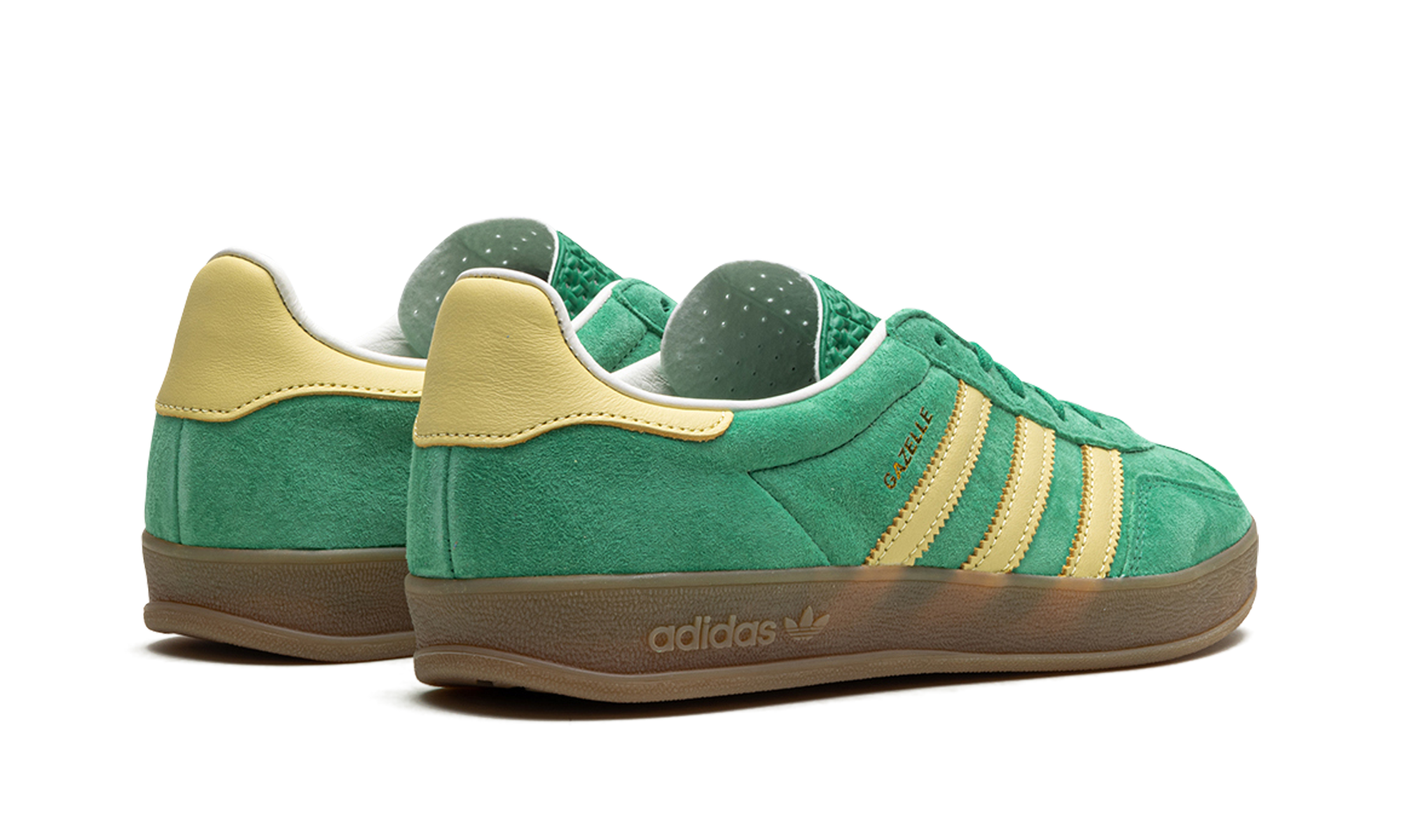 adidas gazelle indoor semi court green+IH7500+diagnol right behind view