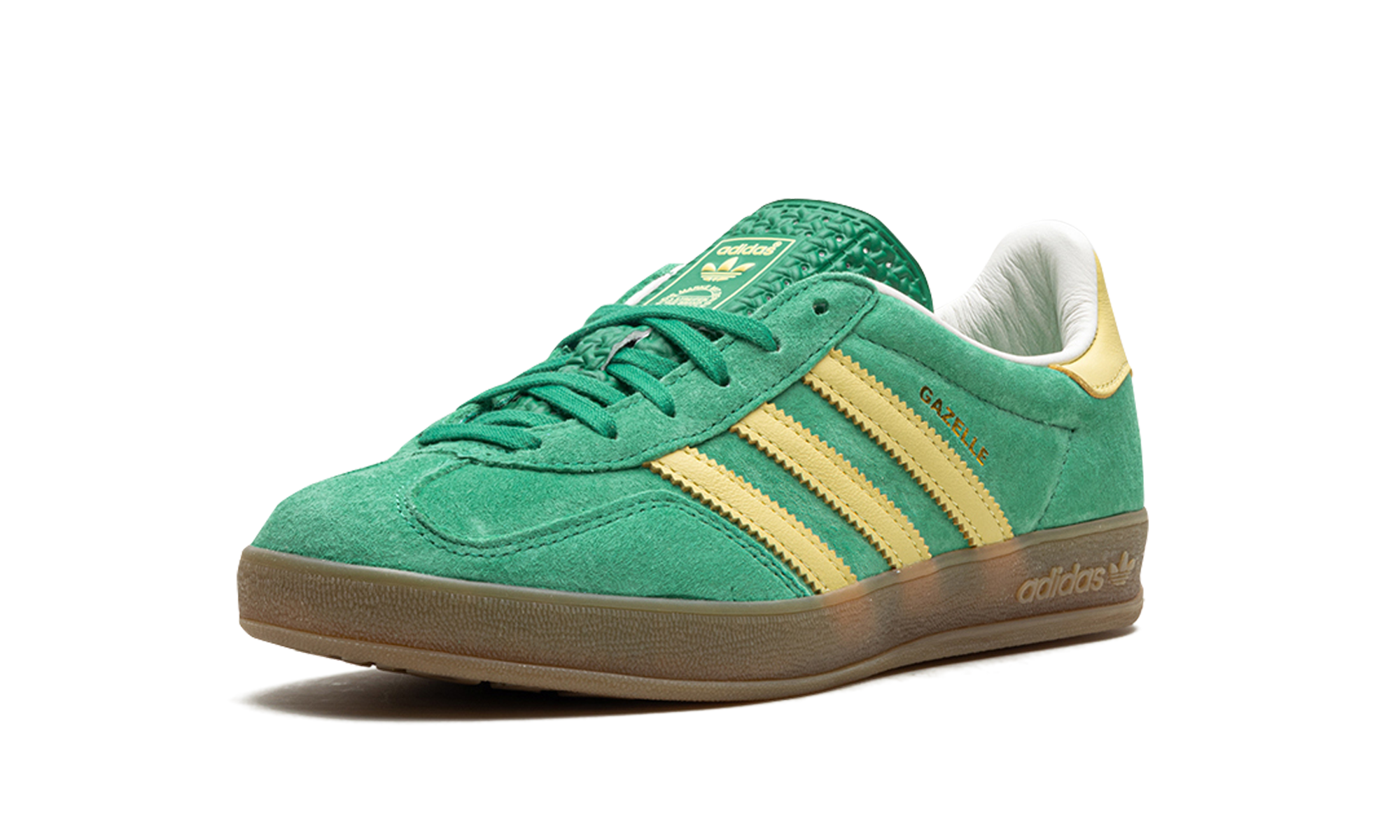 adidas gazelle indoor semi court green+IH7500+left diagnol single view